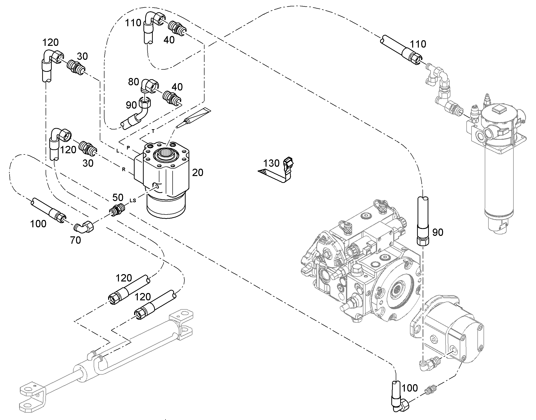 ШЛАНГ 12X2900 5619266 LIEBHERR