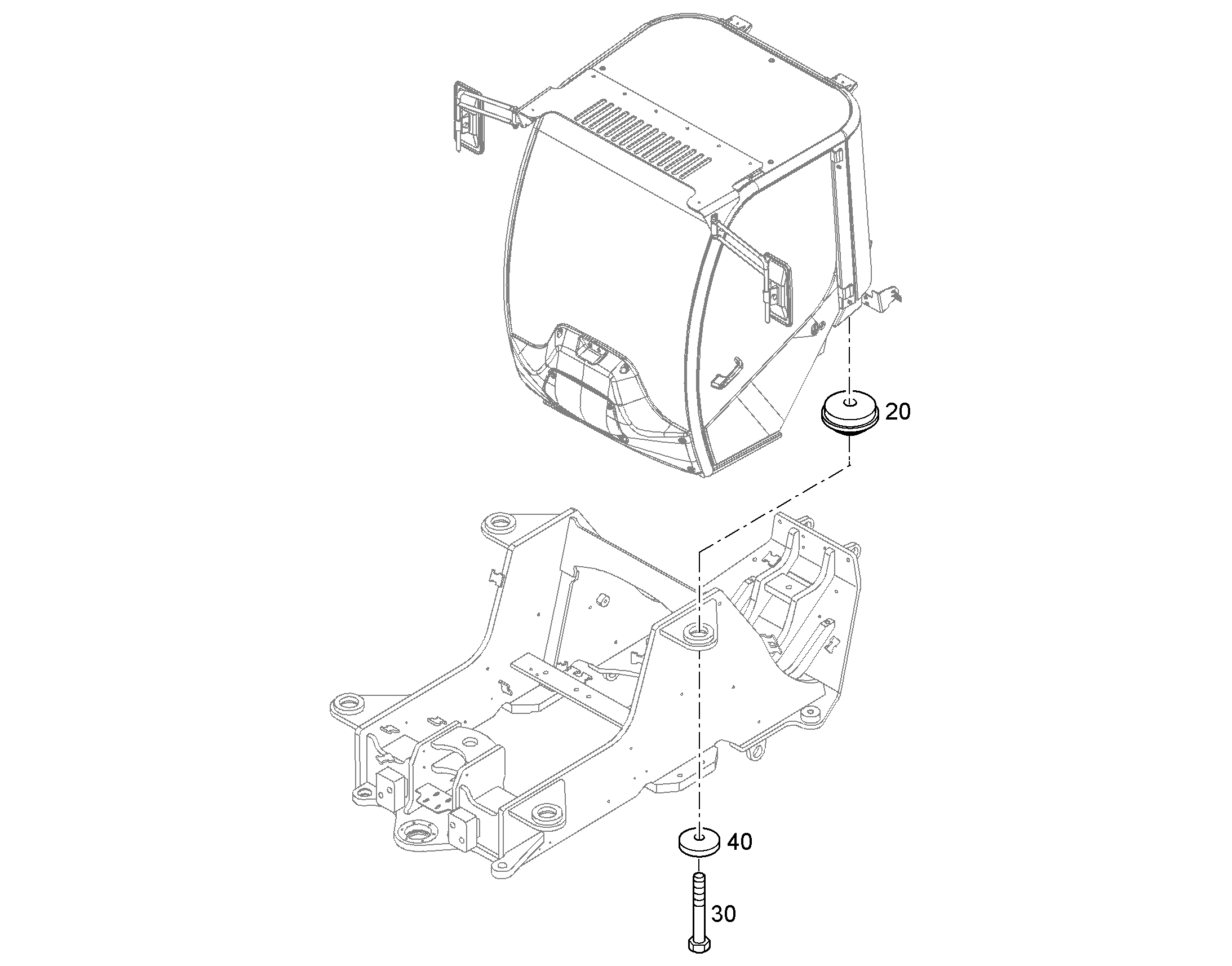 ОПОРЫ КАБИНЫ 11647464 LIEBHERR