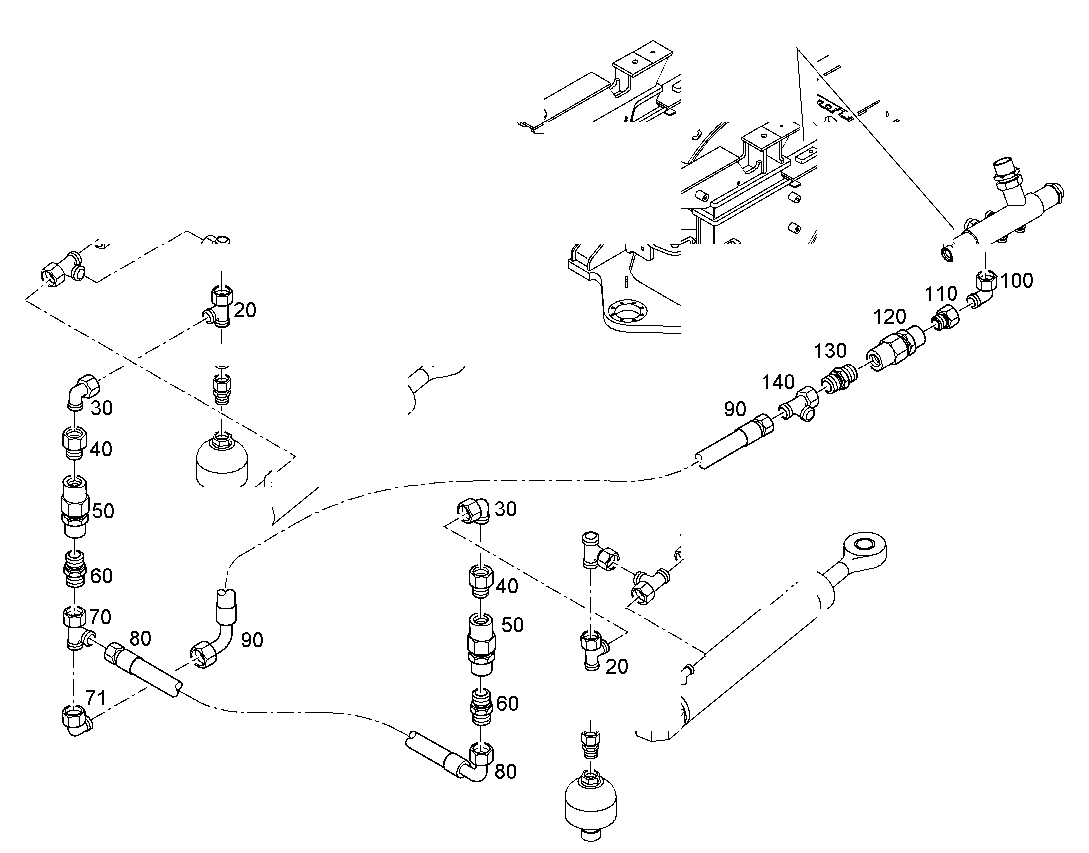 ШЛАНГ 20X2400 10000873 LIEBHERR
