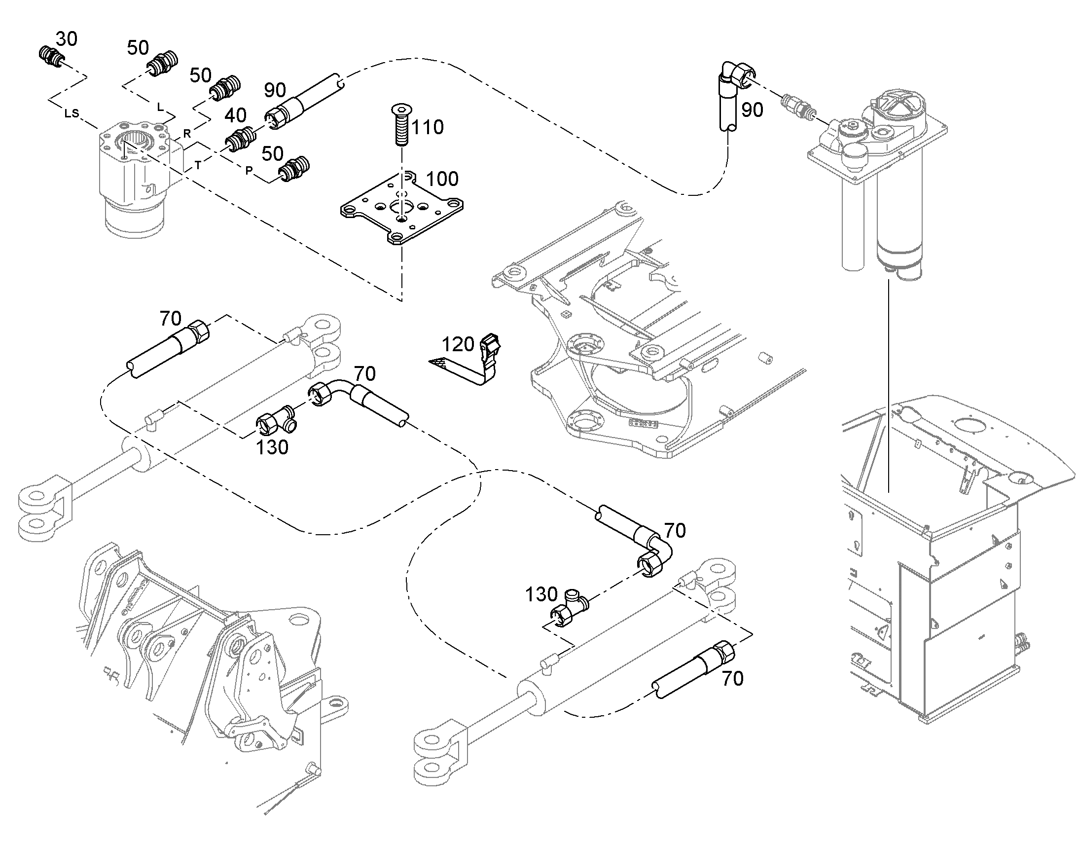ШЛАНГ 12X1100 10000472 LIEBHERR