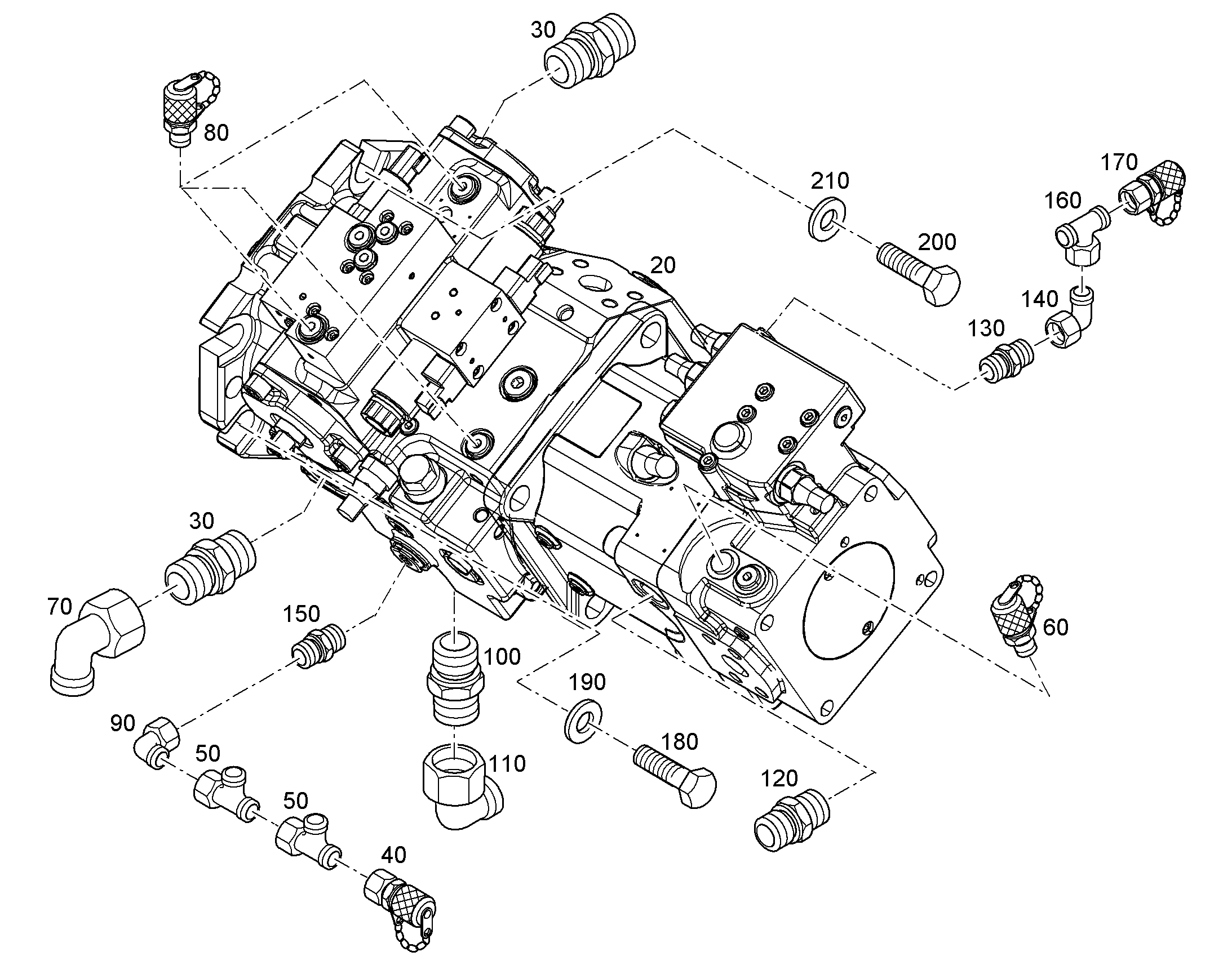 НАСОС ДВУХПОЛОСТНЫЙ A4VG+A11VO 85+60cm³/U 11181877 LIEBHERR