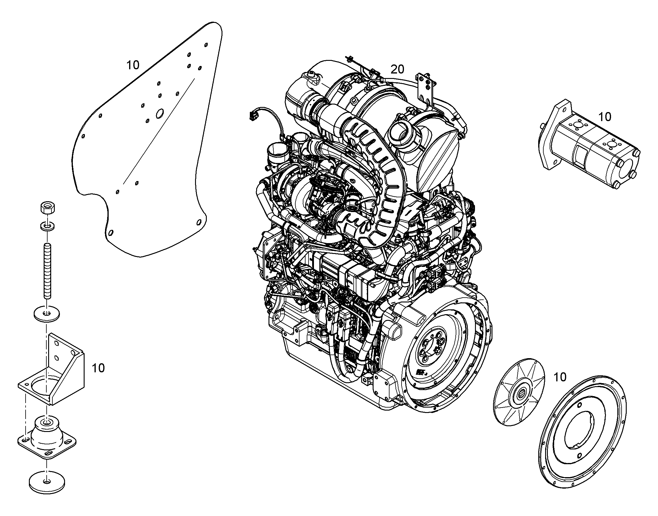 ДВИГАТЕЛЬ ДИЗЕЛЬНЫЙ 4045HLC09 12259159 LIEBHERR