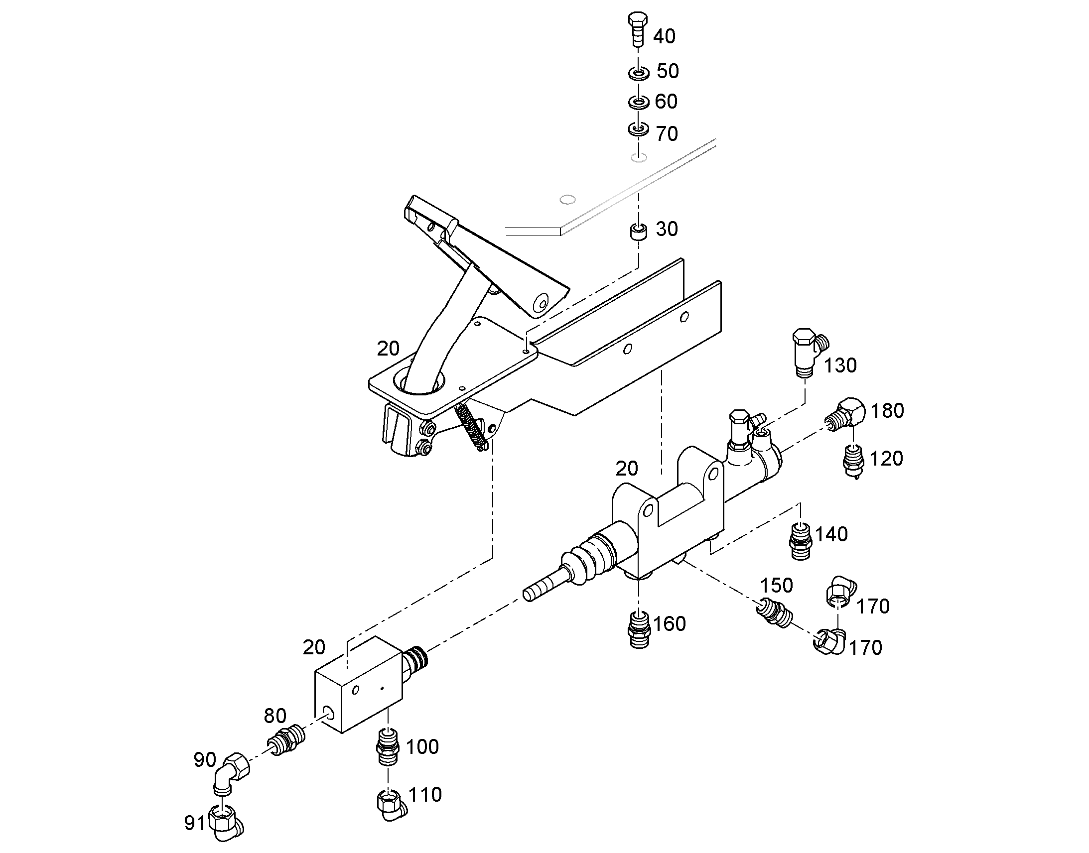 ПЕДАЛЬ ТОРМОЗА 11346853 LIEBHERR