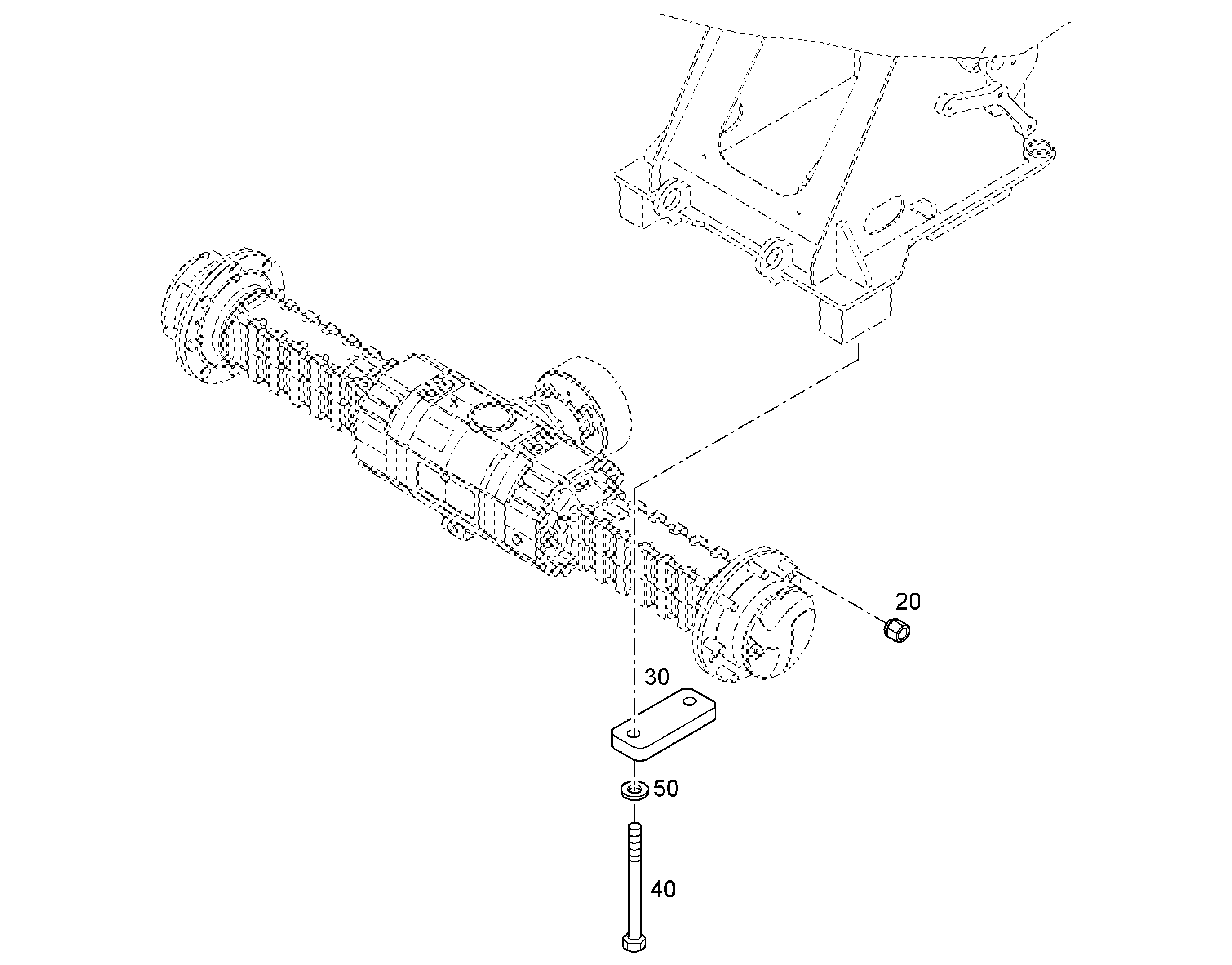 ПЛАНКА ПРИЖИМНАЯ 40X130X235 11430058 LIEBHERR