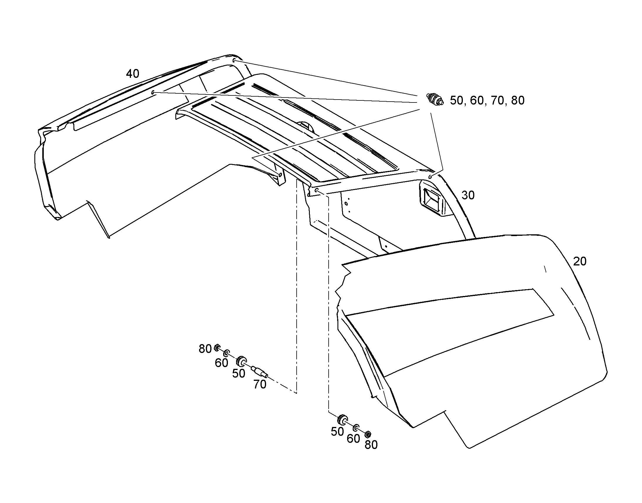 BONNET LEFT CPL. 93025046 LIEBHERR