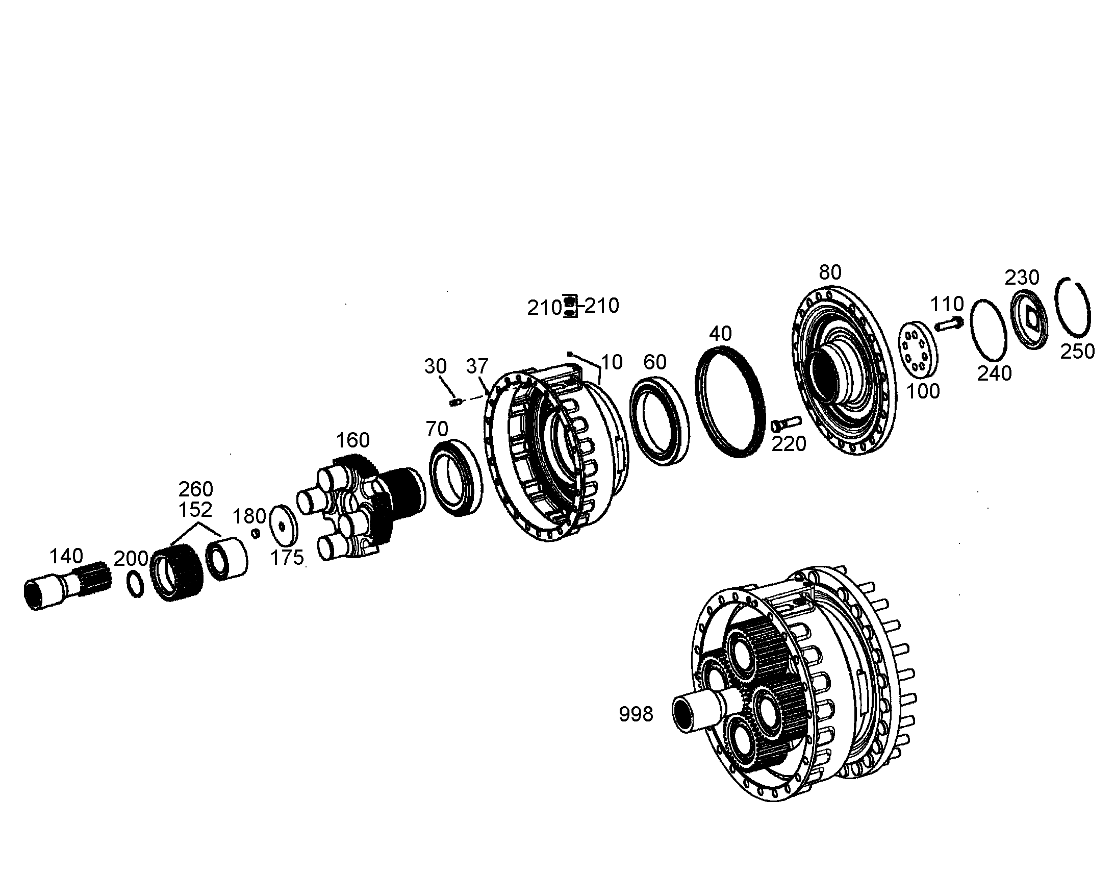 ПРУЖИННОЕ СТОПОРНОЕ КОЛЬЦО SB 190 7011853 LIEBHERR