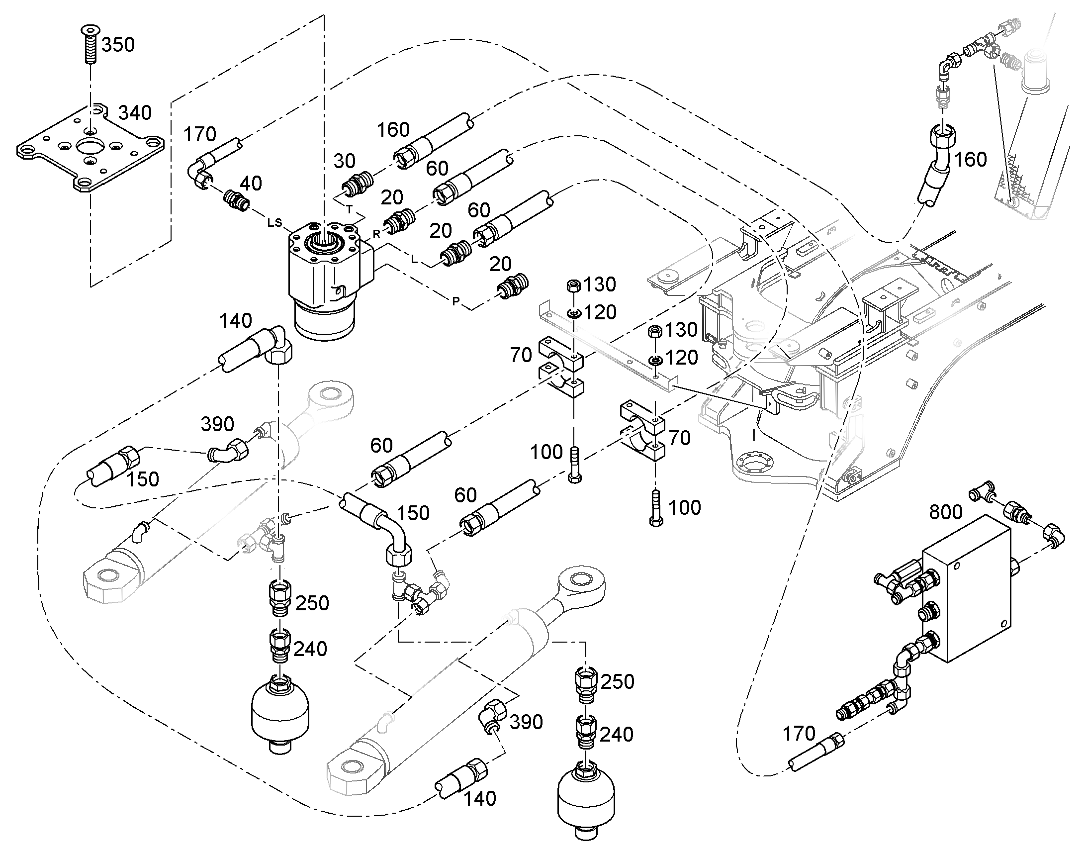 ШЛАНГ 10X1800 10293978 LIEBHERR