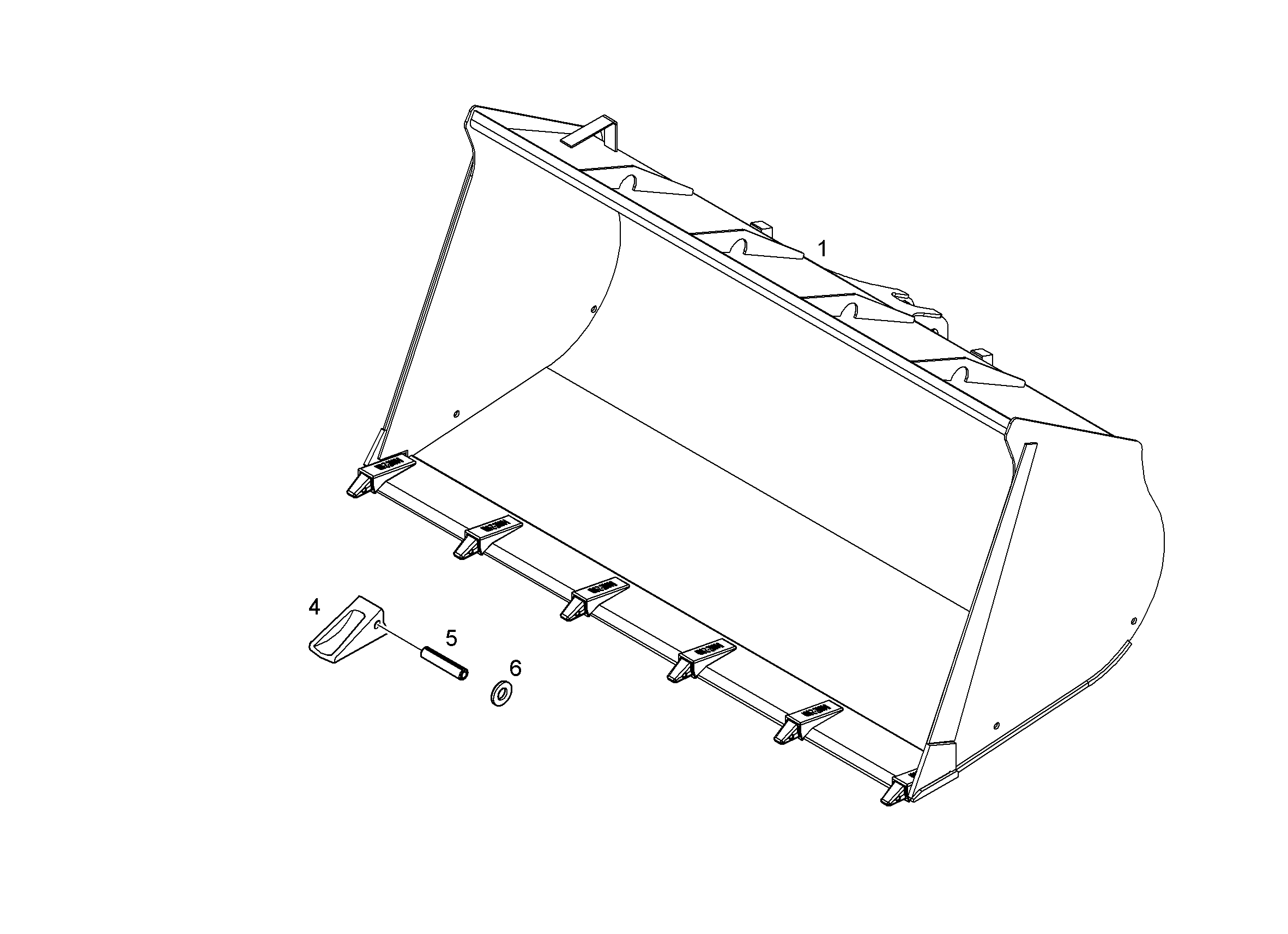КОВШ 2500mm 1,7m³ 11381777 LIEBHERR