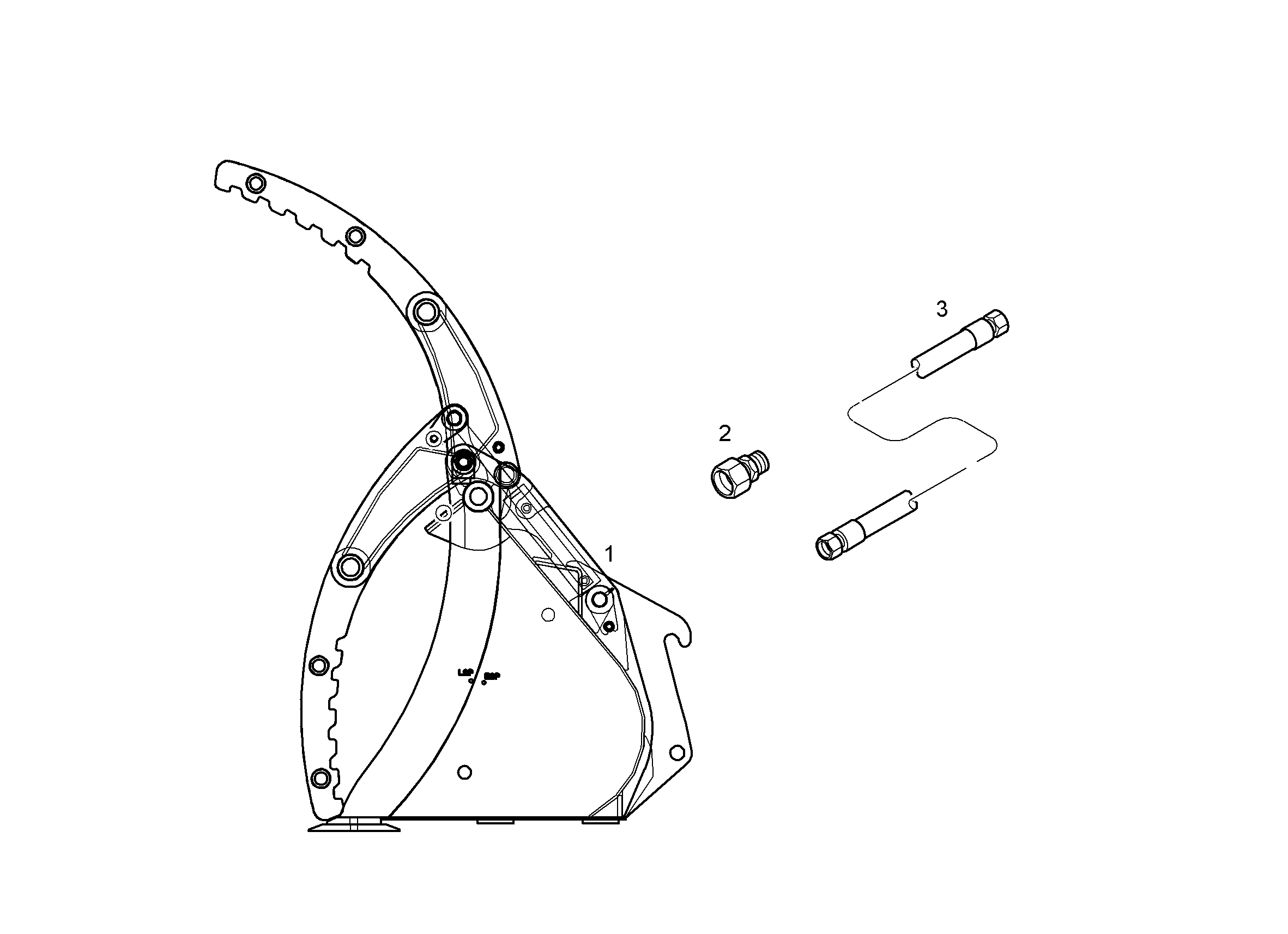 КОВШ ДЛЯ ЛEГКИХ ГРУЗОВ 2700mm 3m³ 11600709 LIEBHERR