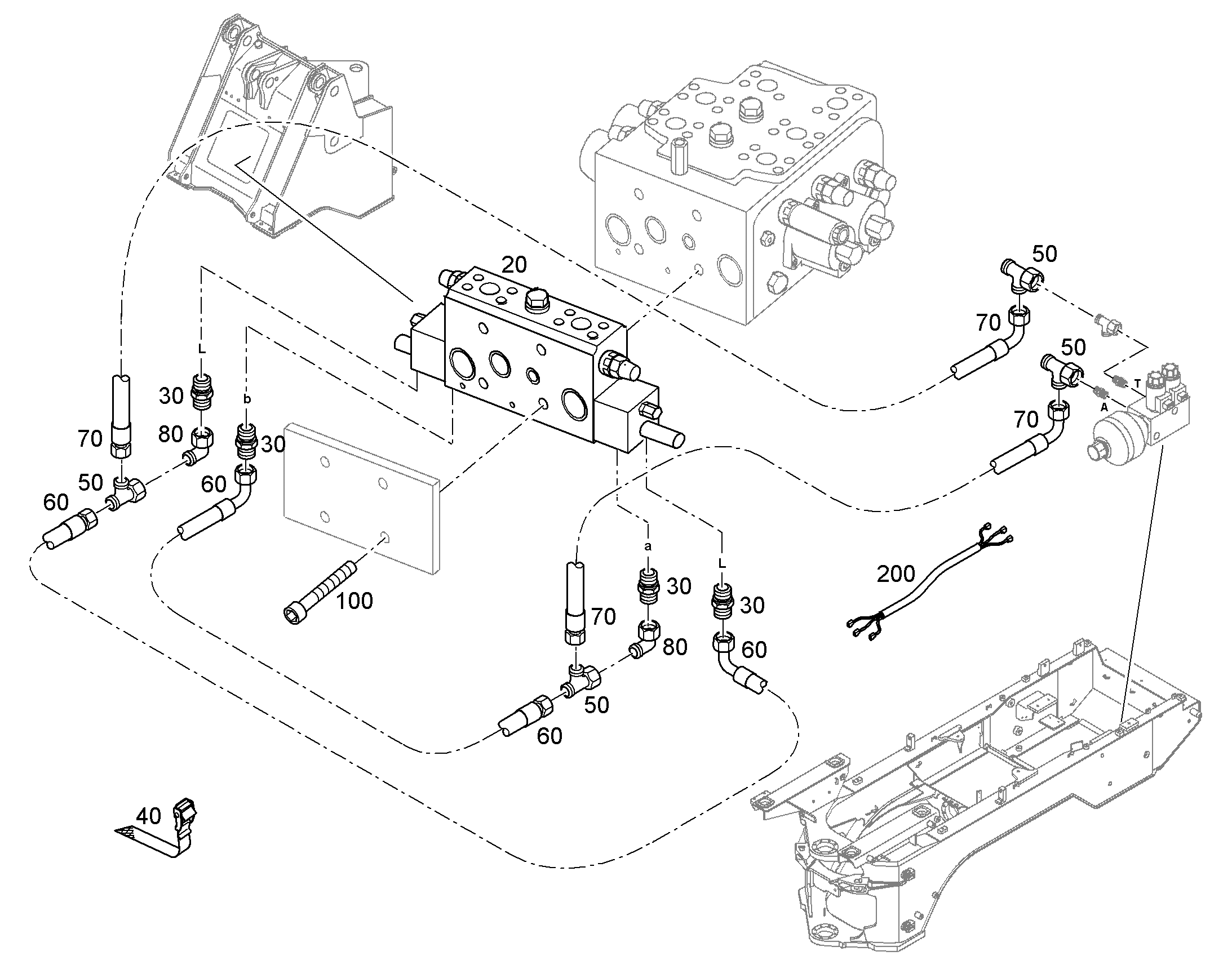 КАБ. ЖГУТ 3 И 4 КОНТУРА УПР. W288 93024026 LIEBHERR