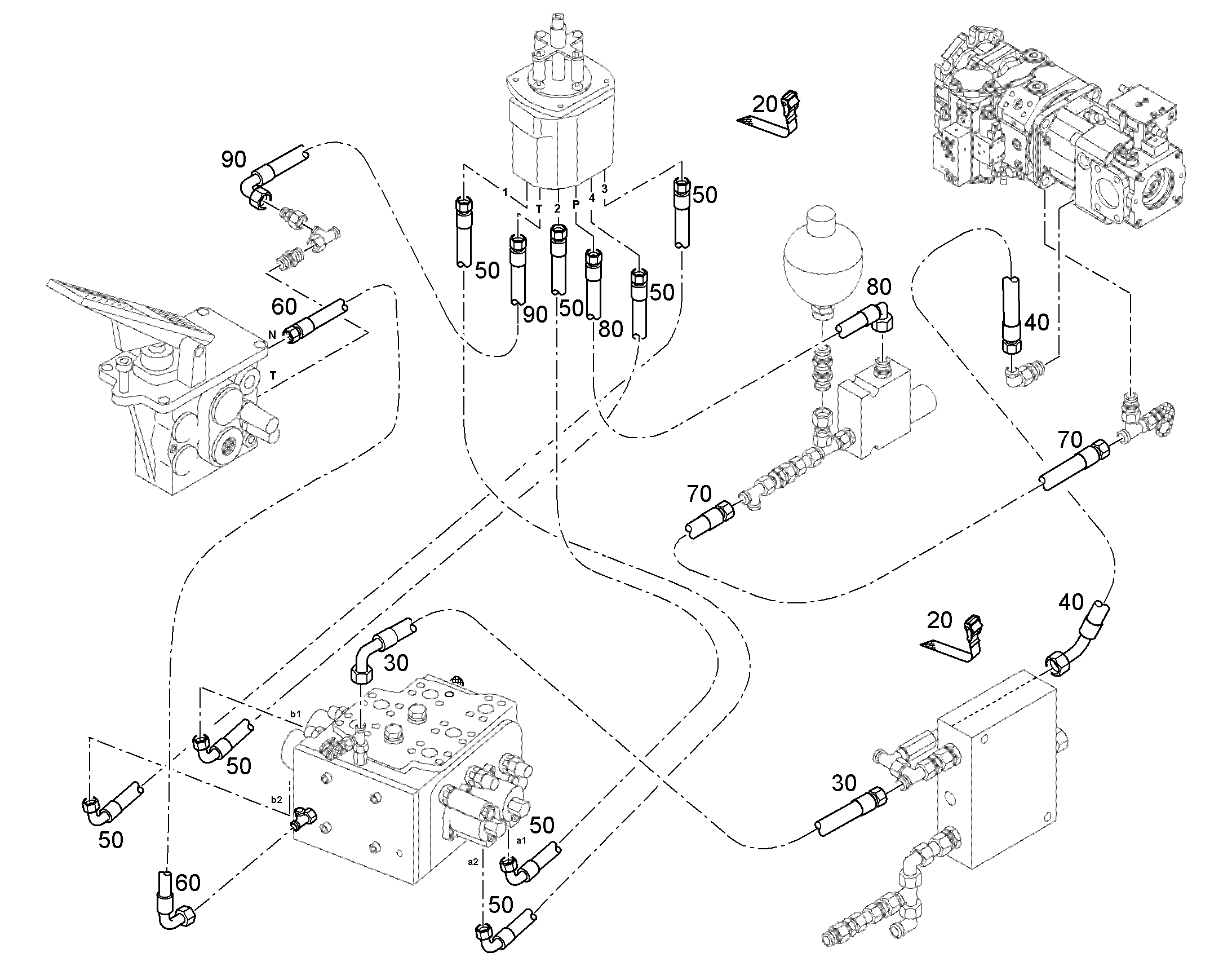 ШЛАНГ УПРАВЛЕНИЯ 8X3500 7408688 LIEBHERR
