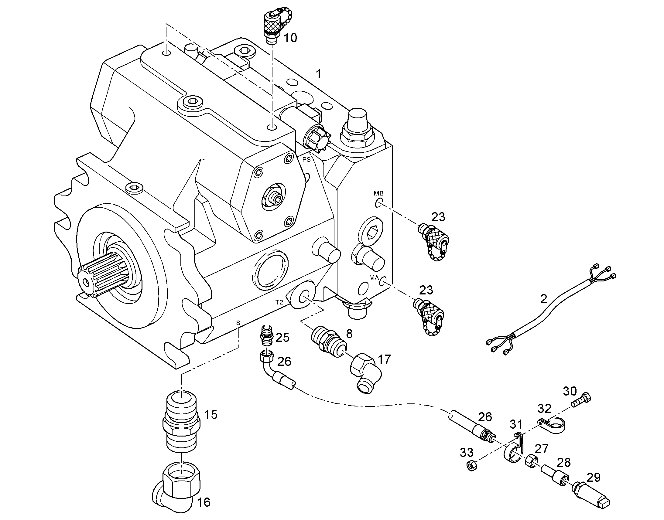 СОЕДИНЕНИЕ РЕЗЬБОВОЕ EV 28L M36X2 10449871 LIEBHERR