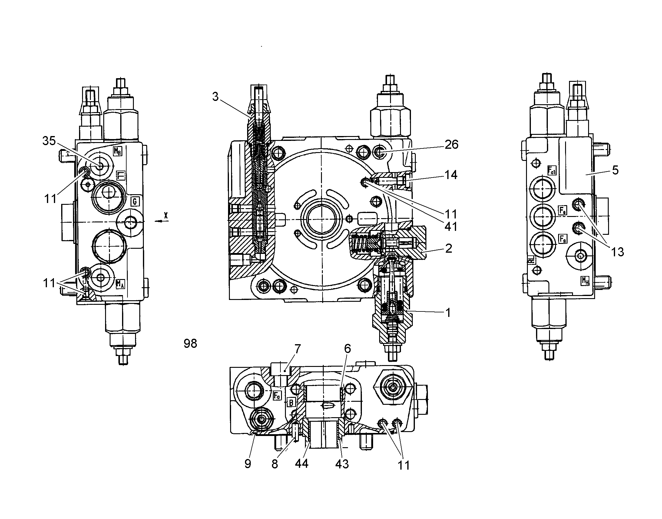 ЗАГЛУШКА ОТРЫВНАЯ ДВУХСЕКЦ. 7028136 LIEBHERR