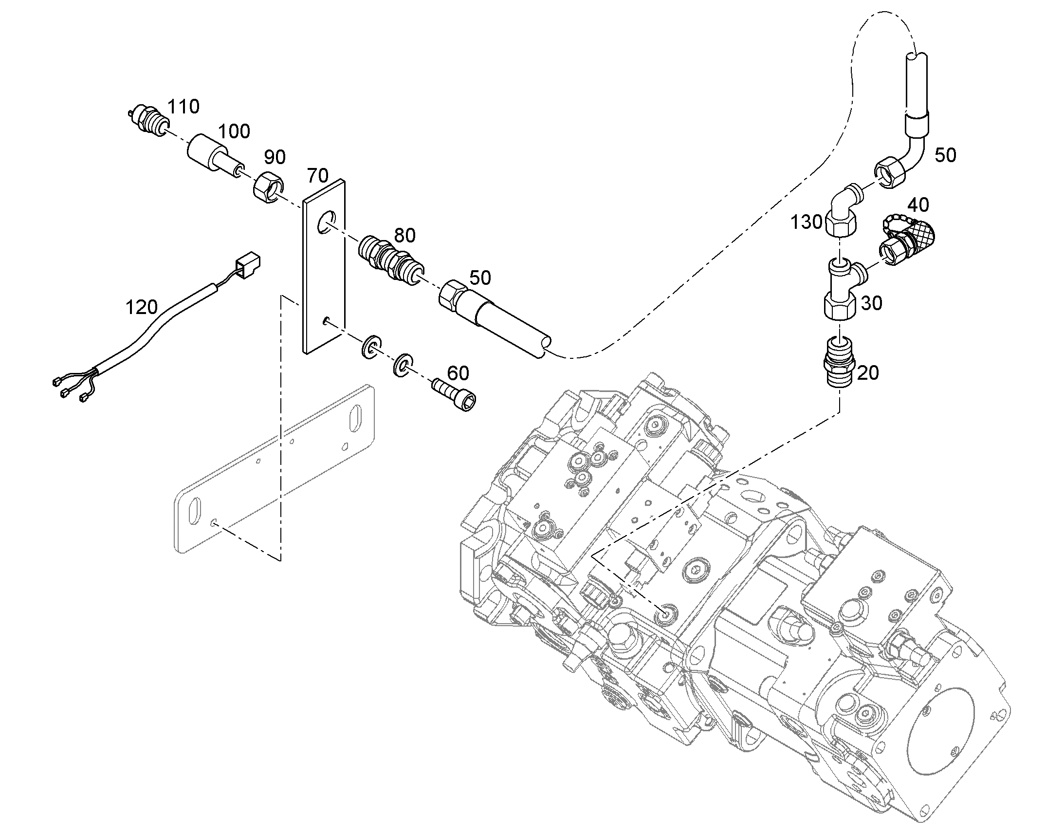 ПРЕОБРАЗОВАТЕЛЬ МАНОМЕТРА 0-600bar 12244831 LIEBHERR