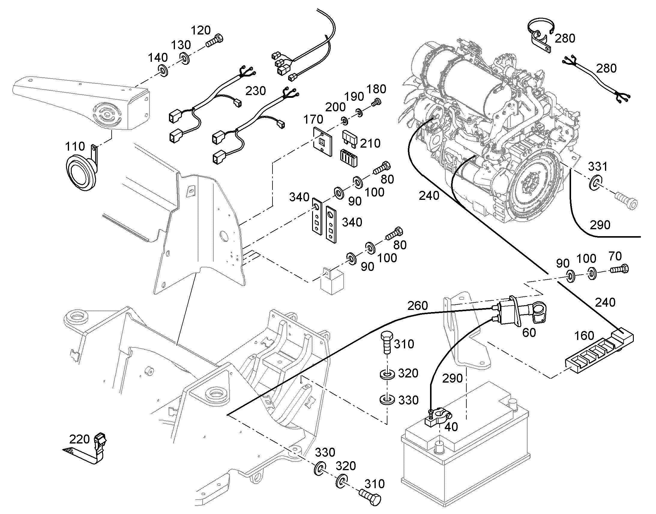 ЭЛЕКТРИЧЕСКИЕ ЧАСТИ ДВИГАТЕЛЯ 93027944 LIEBHERR