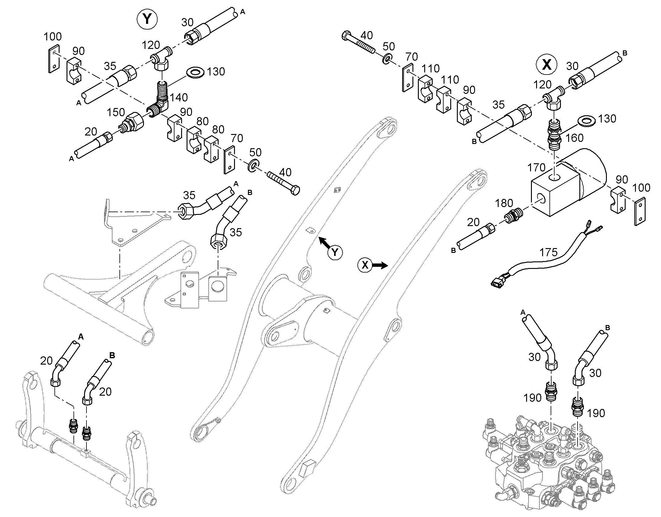 КЛЕММА ПОЛОВИННАЯ AEHNL.DIN 3015-1 L 4 G 22 PP S 11694802 LIEBHERR