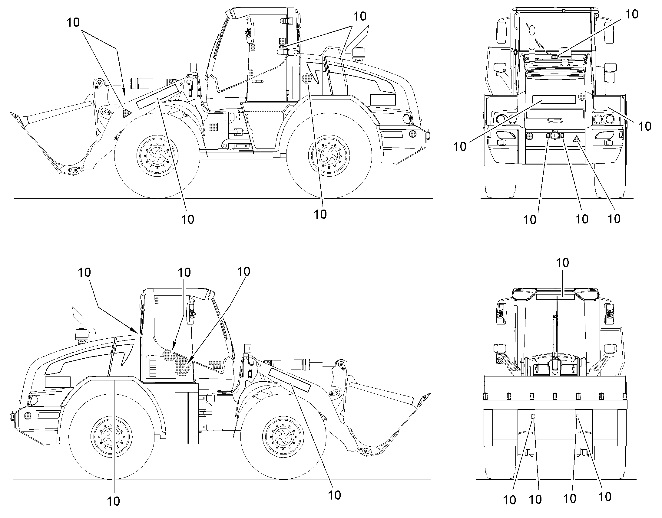 РАСПОЛОЖЕНИЕ ТАБЛИЧЕК 93022864 LIEBHERR
