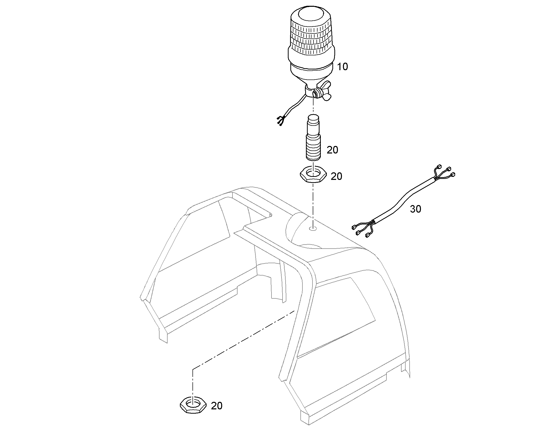 К-Т ПРОВ.- ПРОБЛЕСКОВЫЙ МАЯЧОК W276b 11354888 LIEBHERR