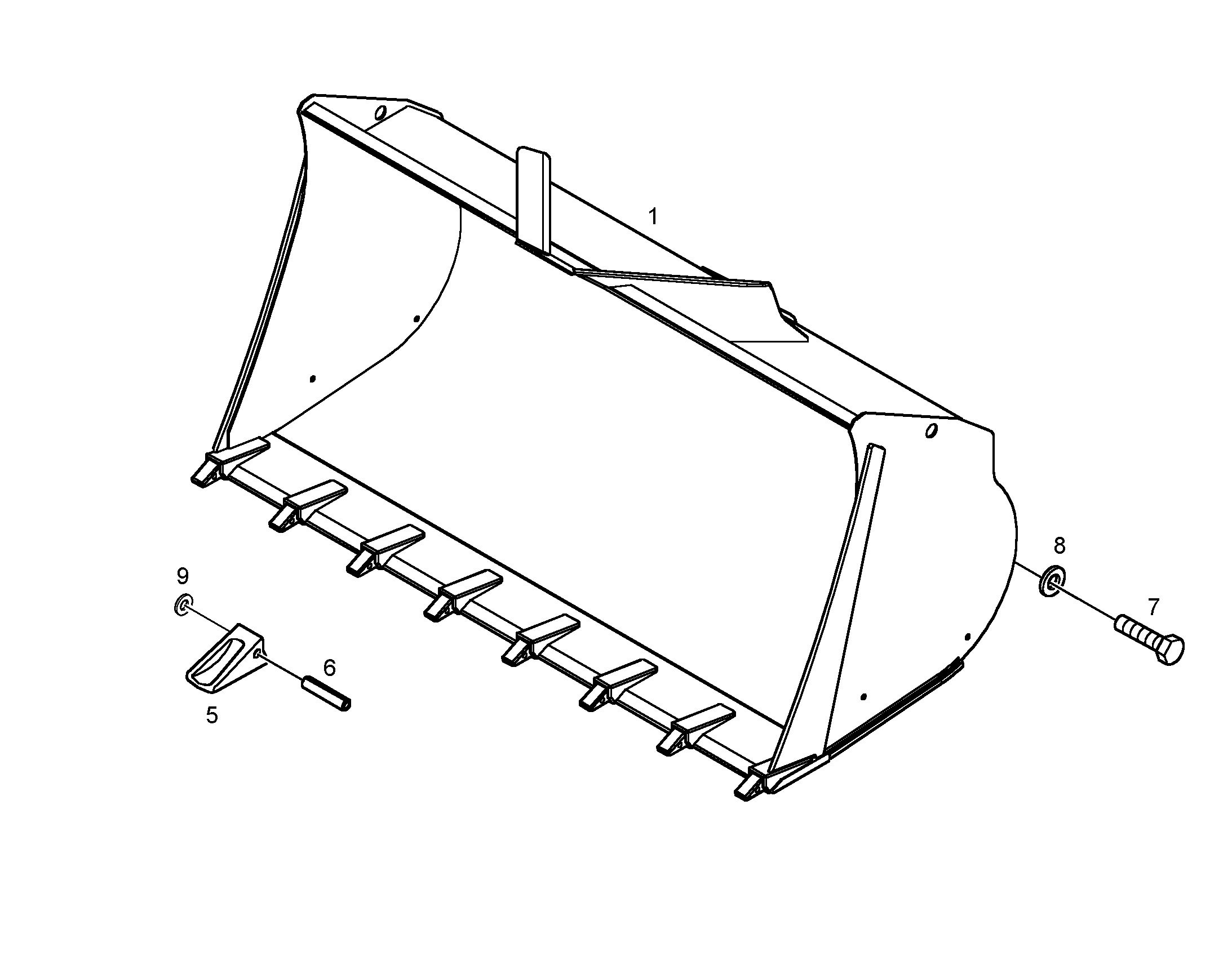КОВШ 2900mm 3,5m³ 93018153 LIEBHERR