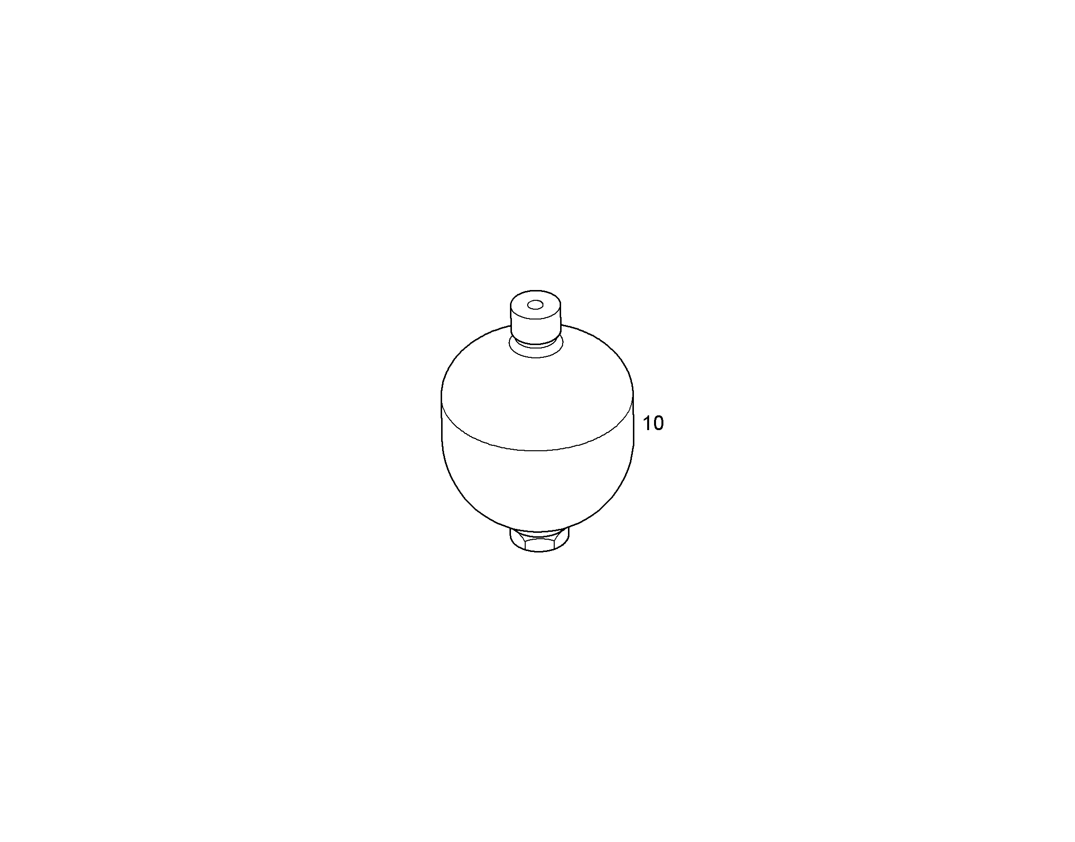 АККУМУЛЯТОР МЕМБРАННЫЙ 0,75l/350bar/25bar -40°/+100°° 12205105 LIEBHERR