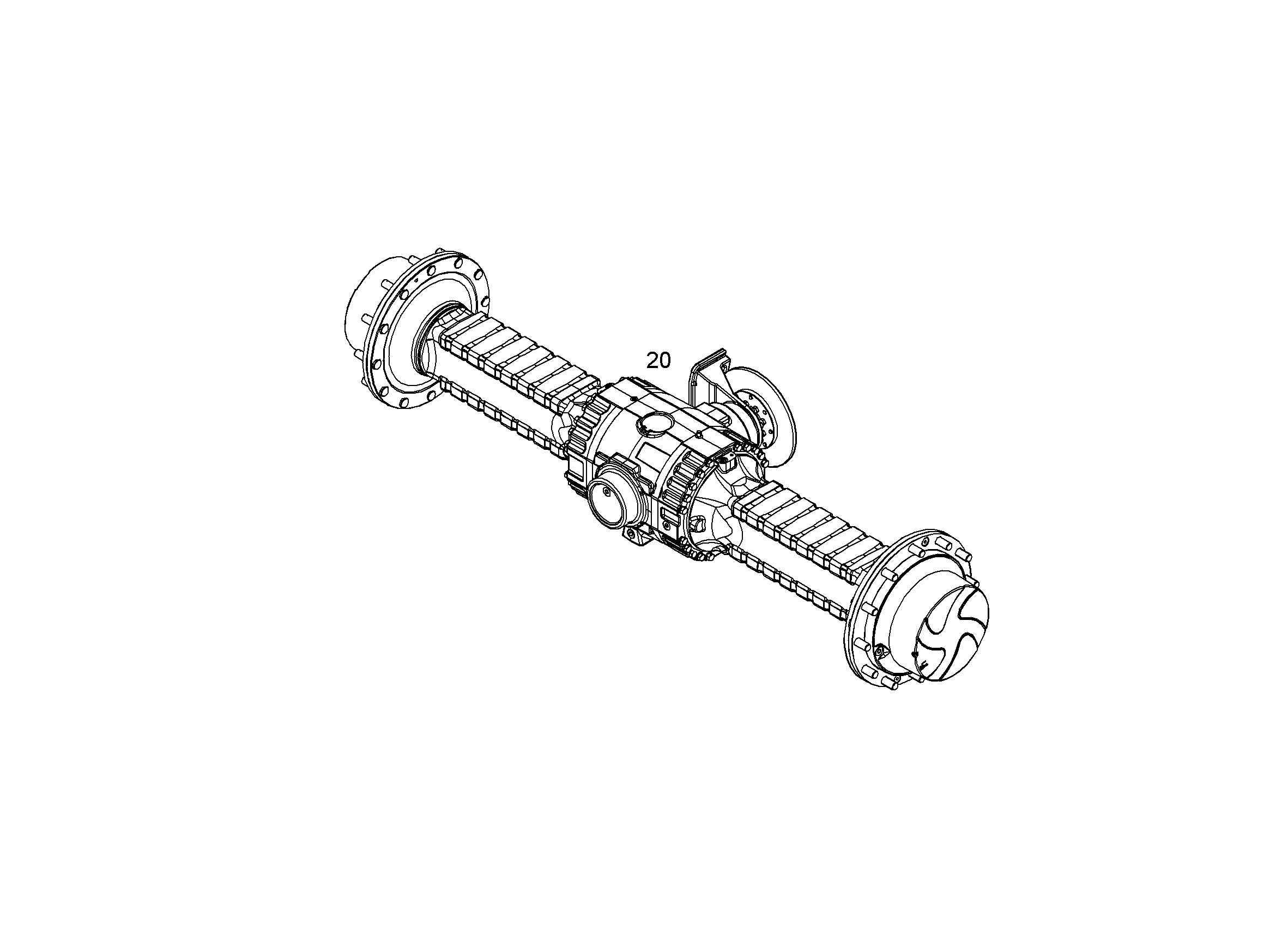 ВЕДУЩАЯ ОСЬ ПЛАНЕТАР.МЕХАНИЗМА 12241650 LIEBHERR