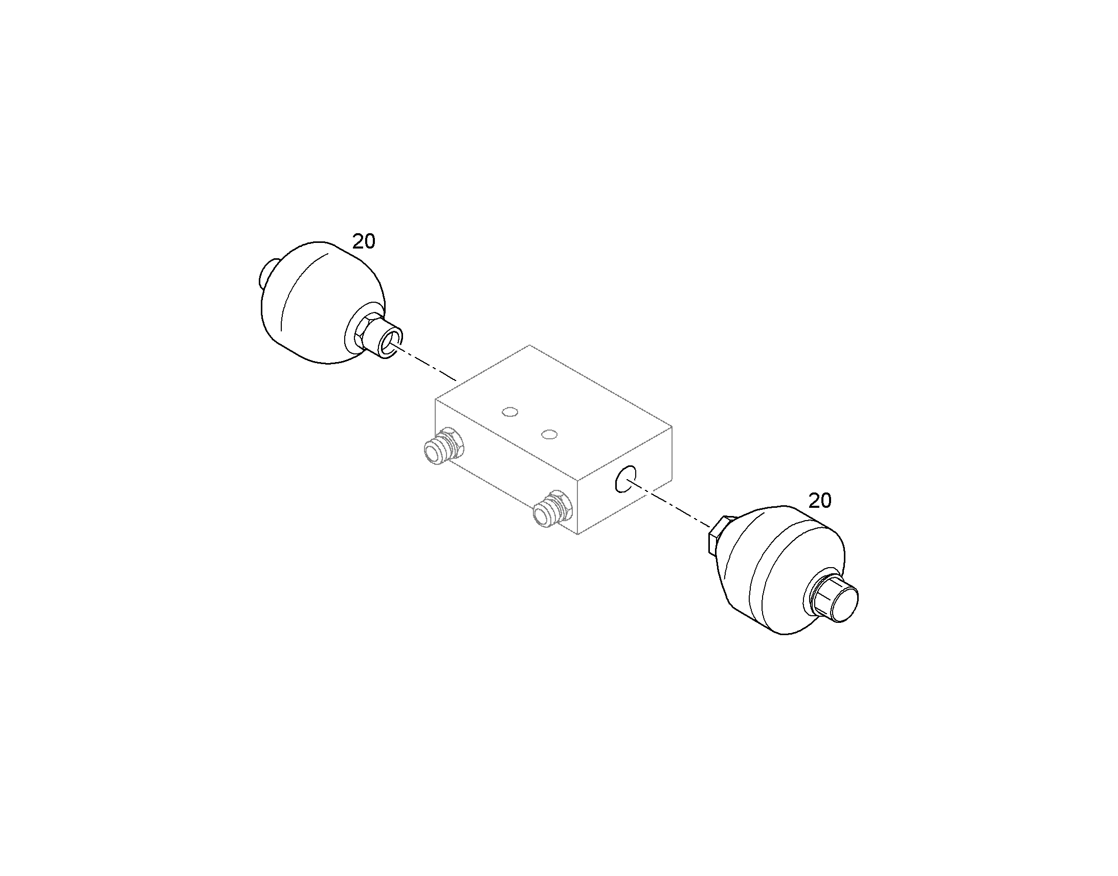 АККУМУЛЯТОР МЕМБРАННЫЙ 0,16l/300bar/60bar -40/100°C M 12205202 LIEBHERR
