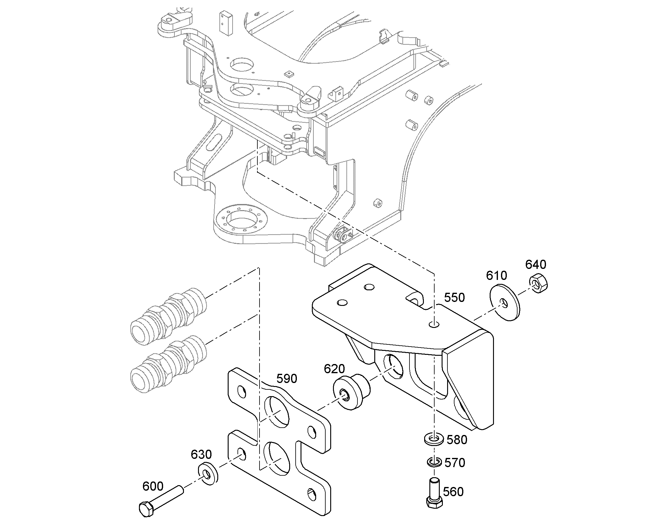 BRACKET FOR HYDR.TUBE 11373500 LIEBHERR
