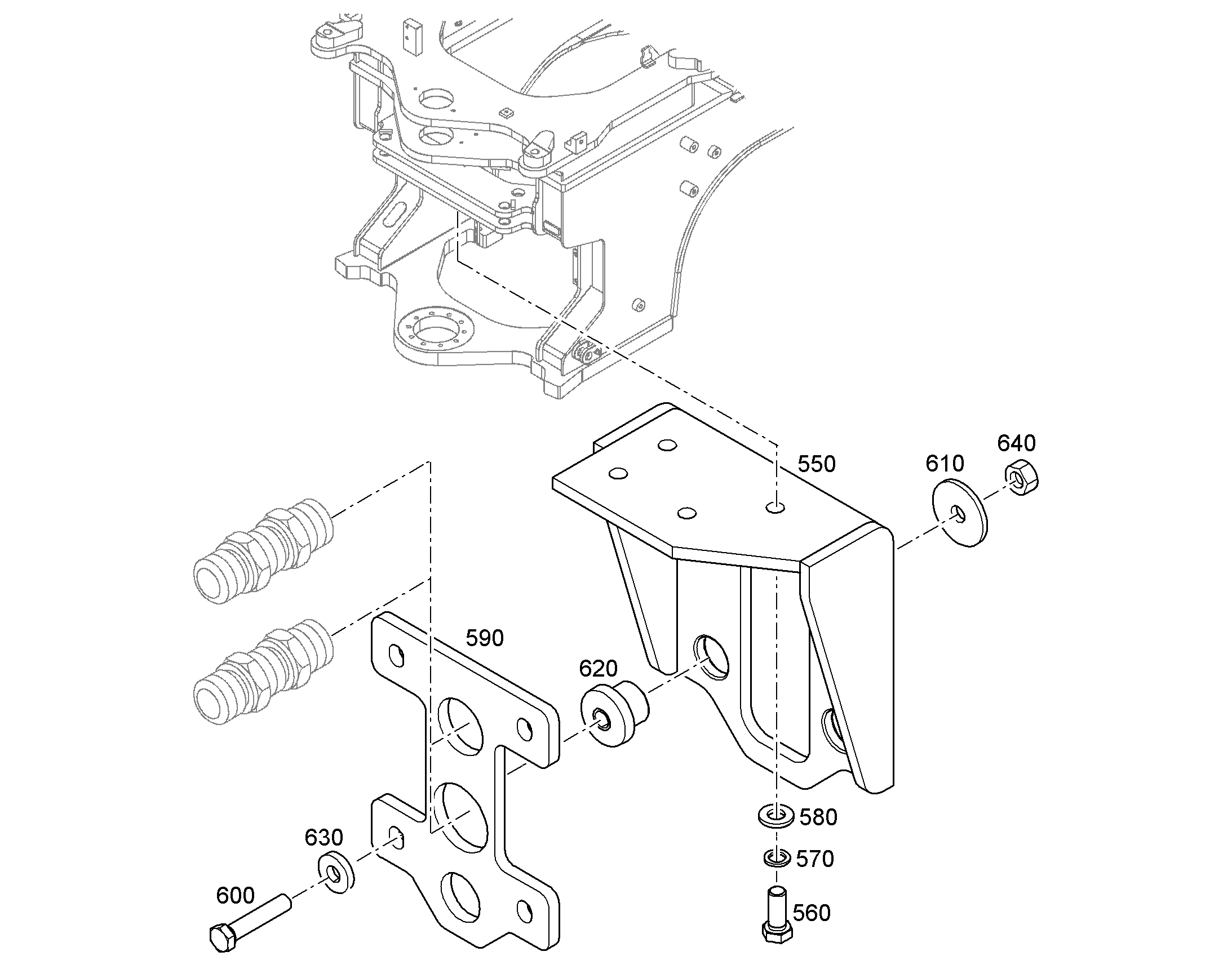 BRACKET FOR HYDR.TUBE 11372781 LIEBHERR