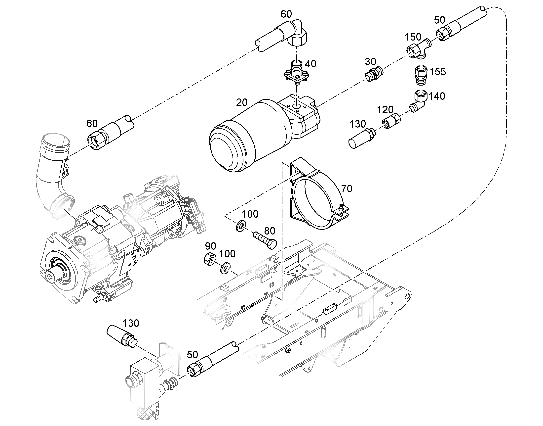 ШЛАНГ 12X2000 10003410 LIEBHERR