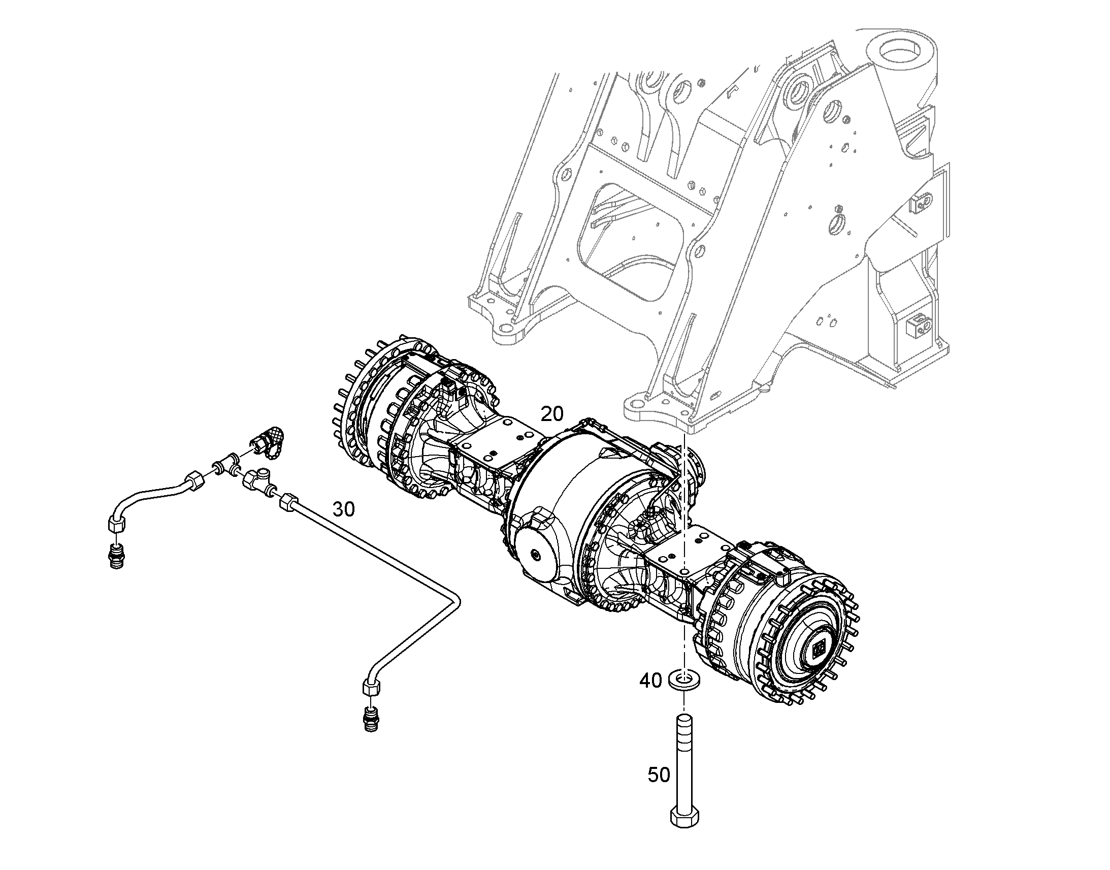ОСЬ САТЕЛЛИТА НЕПОДВИЖНАЯ VA MT-L 3105 IIB 12990666 LIEBHERR