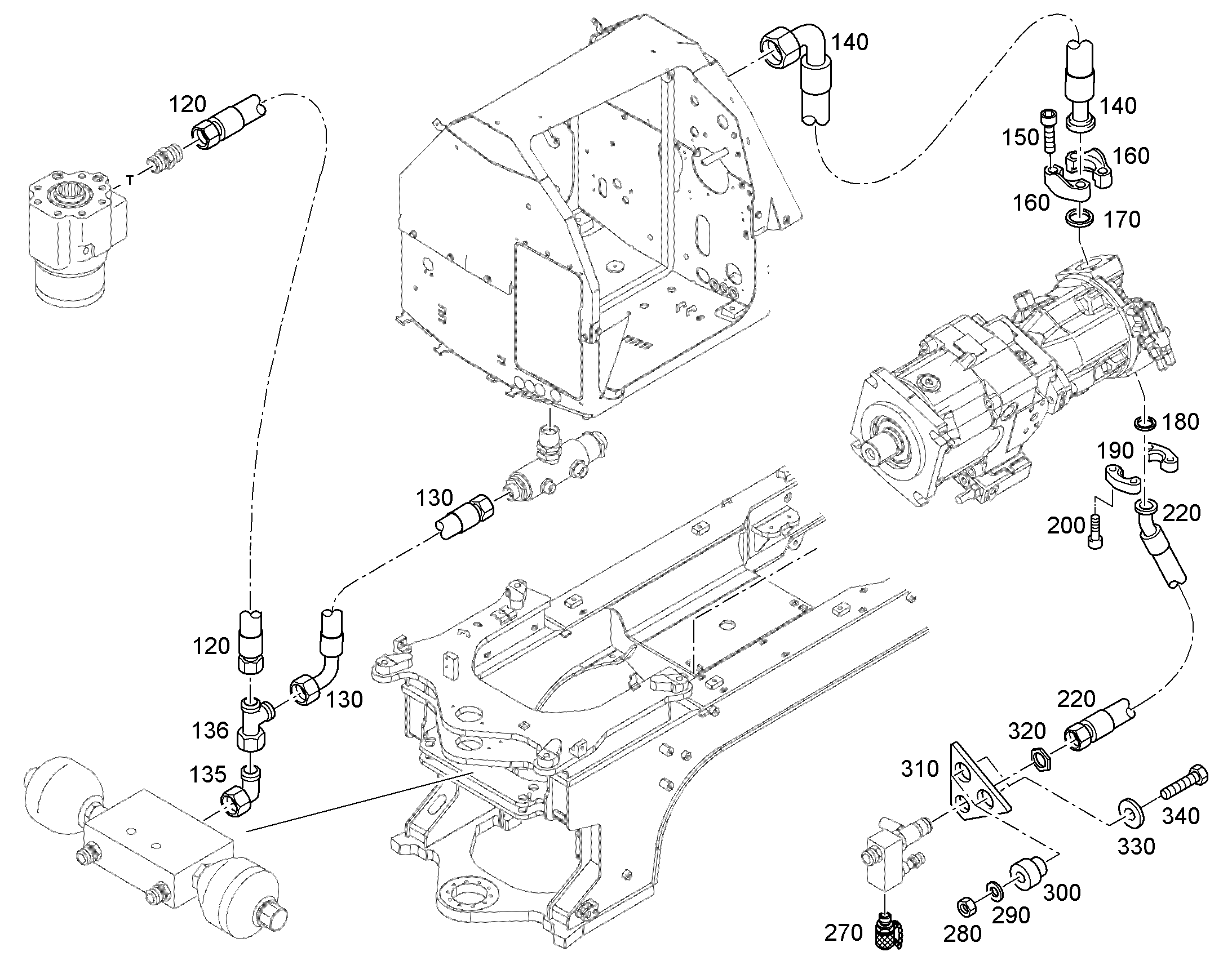 ШЛАНГ 20X750 10000590 LIEBHERR