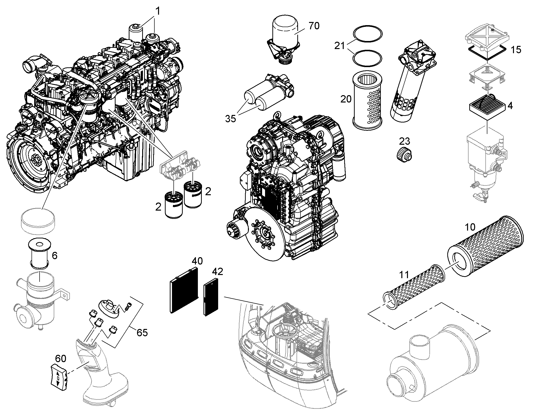 ФИЛЬТРУЮЩИЙ ЭЛЕМЕНТ ОСНОВНОЙ 10044851 LIEBHERR