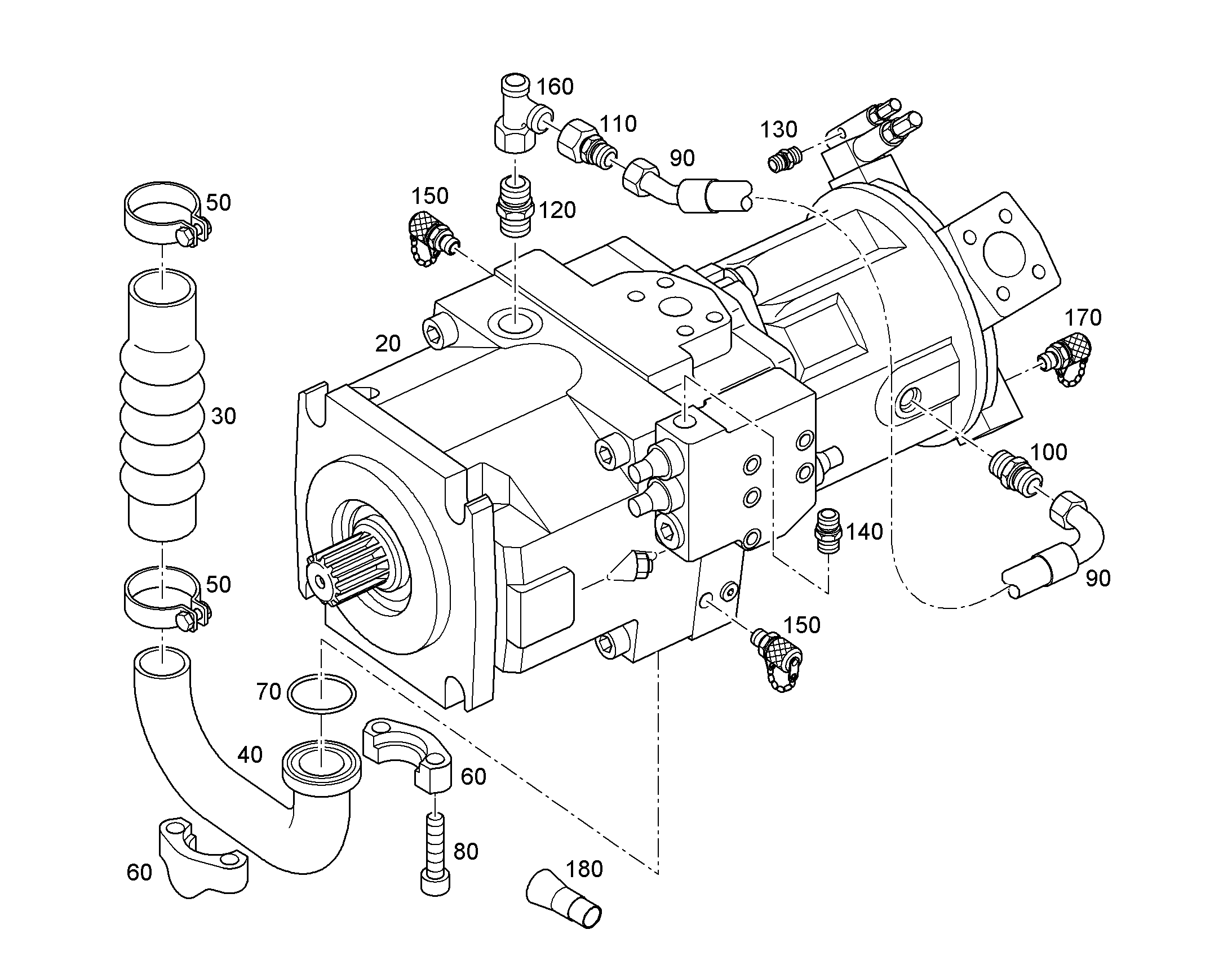 ПОЛОВИНКА ФЛАНЦА С ВЫПУКЛОСТЬЮ SAE J518 SAE 3' CODE 61 11485647 LIEBHERR