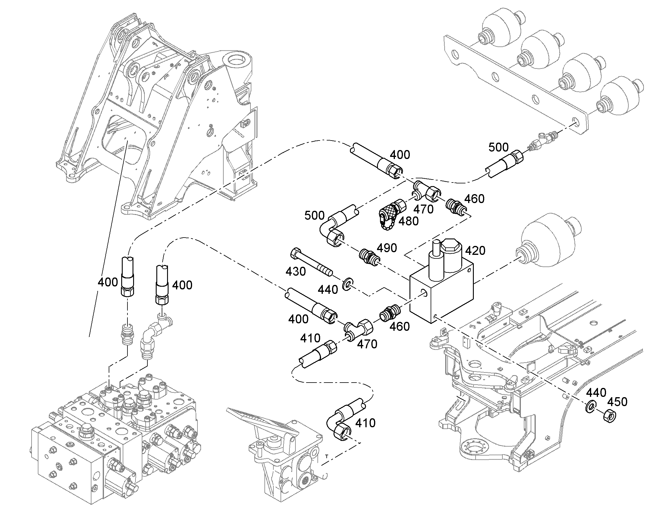 ШЛАНГ УПРАВЛЕНИЯ 8X2450 7014881 LIEBHERR