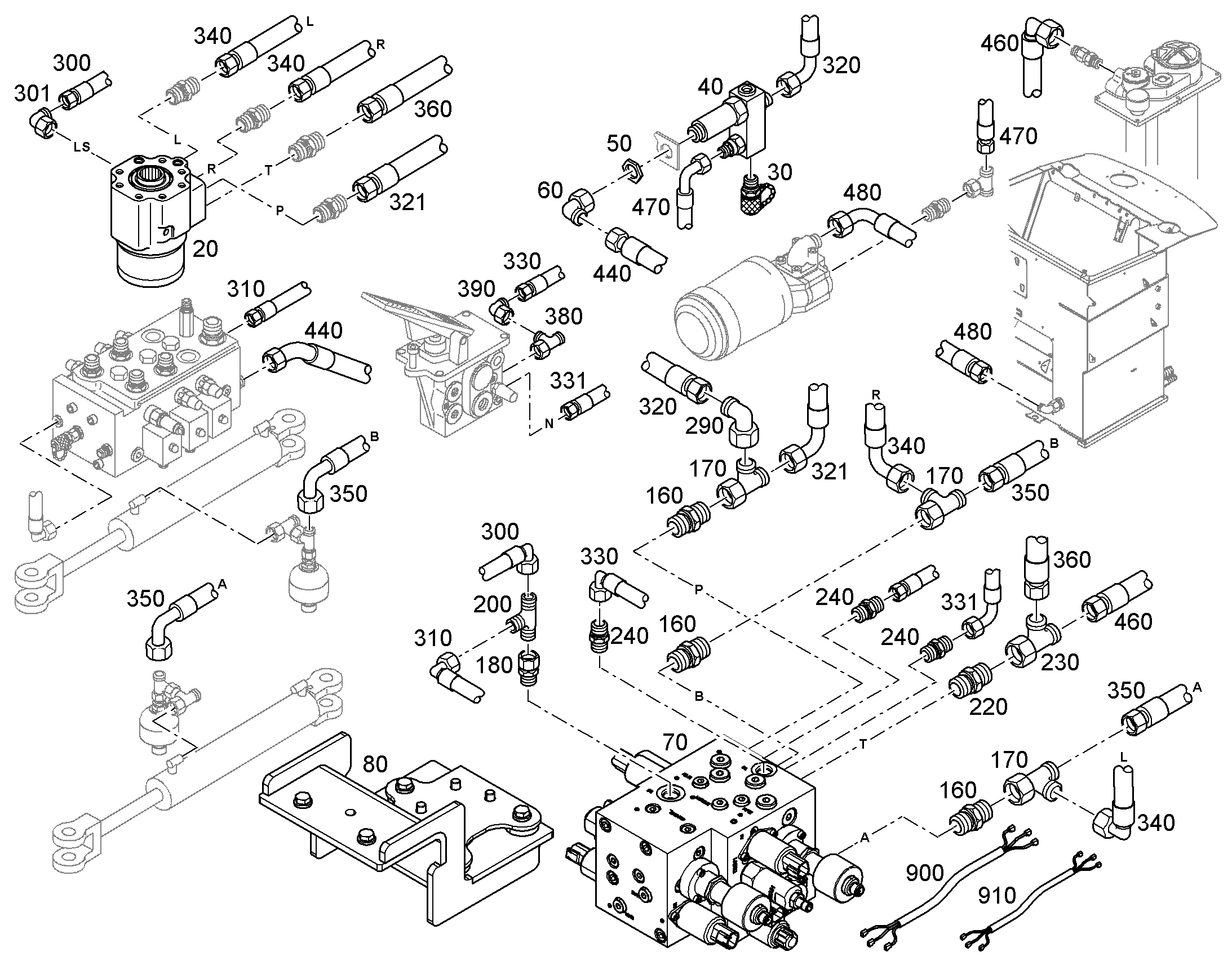 КАБ.ЖГУТ ДЖОЙСТИКА W290D 11378878 LIEBHERR