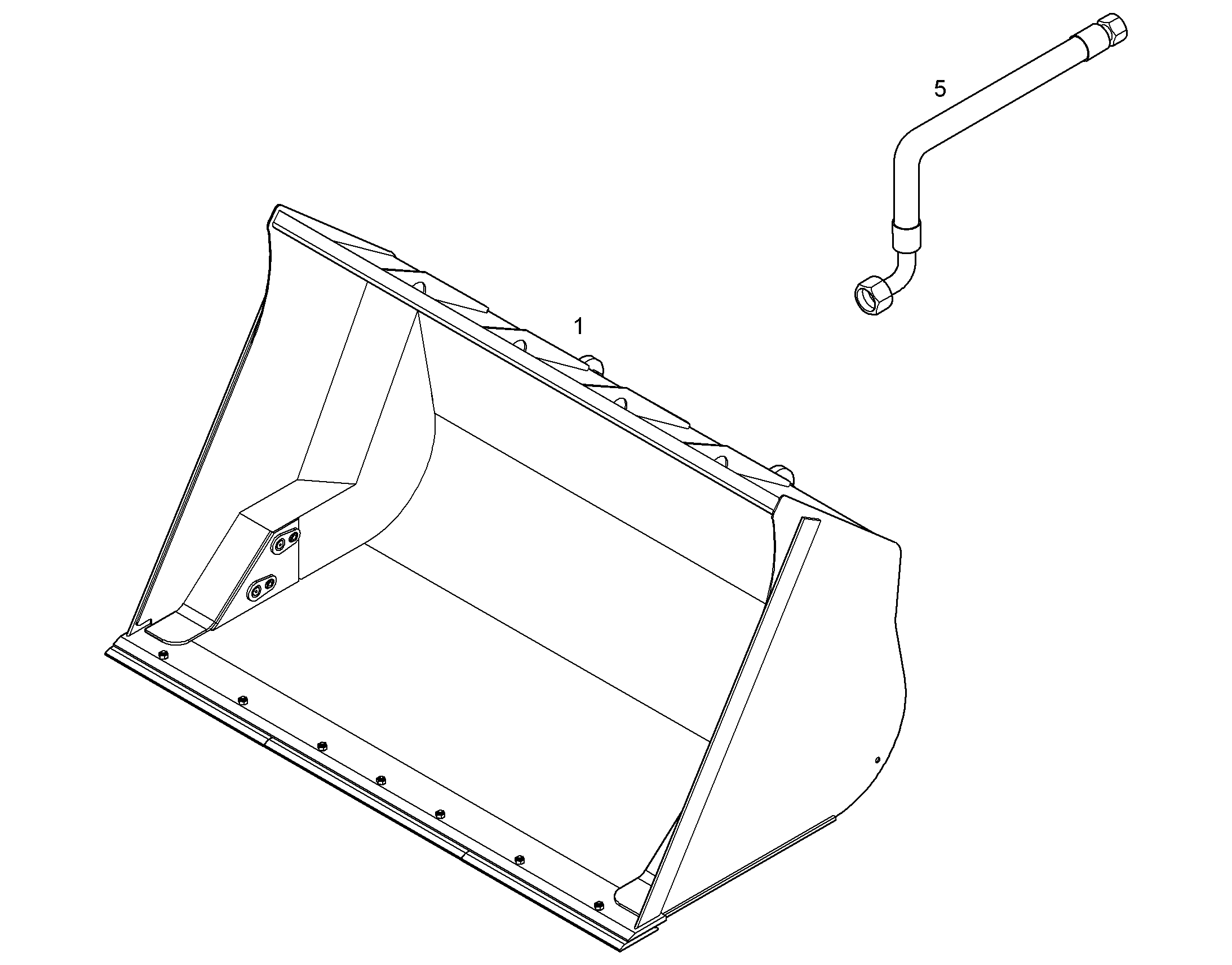 КОВШ ВЕРХНЕЙ РАЗГРУЗКИ 2700mm 4,5m³ 11657288 LIEBHERR