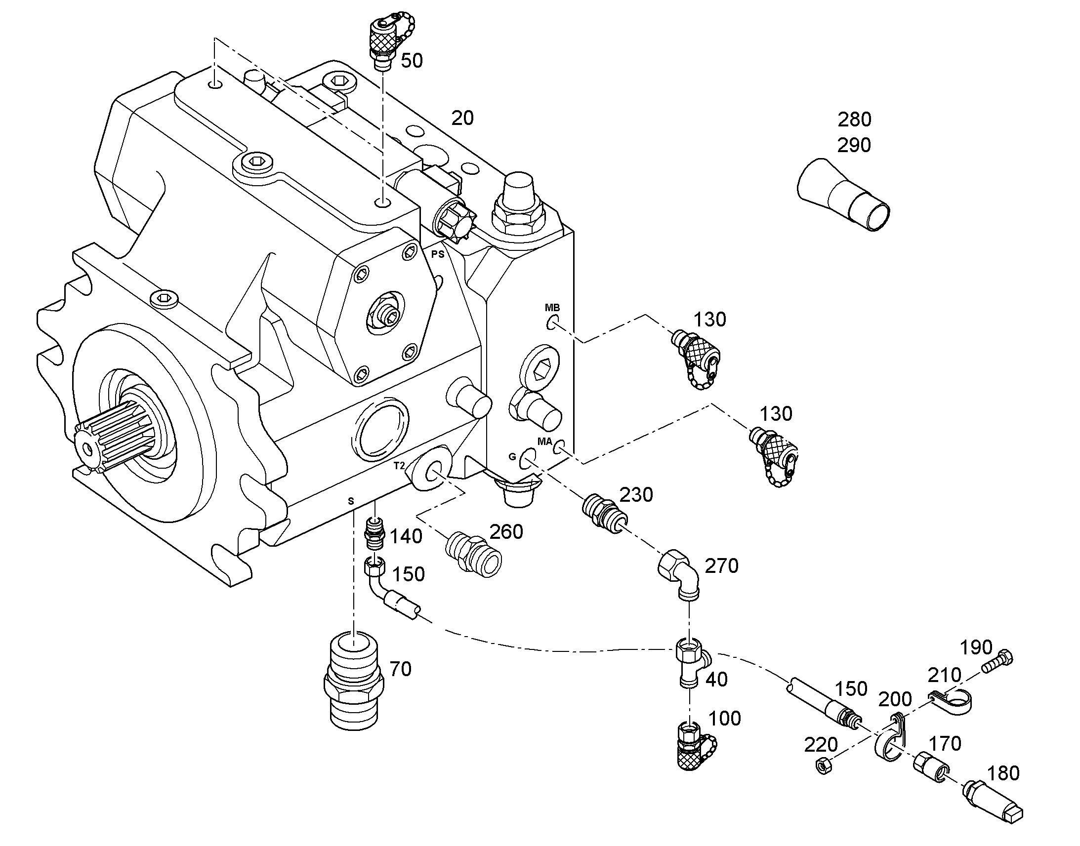 КОМПЛЕКТ ДЛЯ ПЕРЕОБОРУДОВАНИЯ A4VG 145 12946308 LIEBHERR