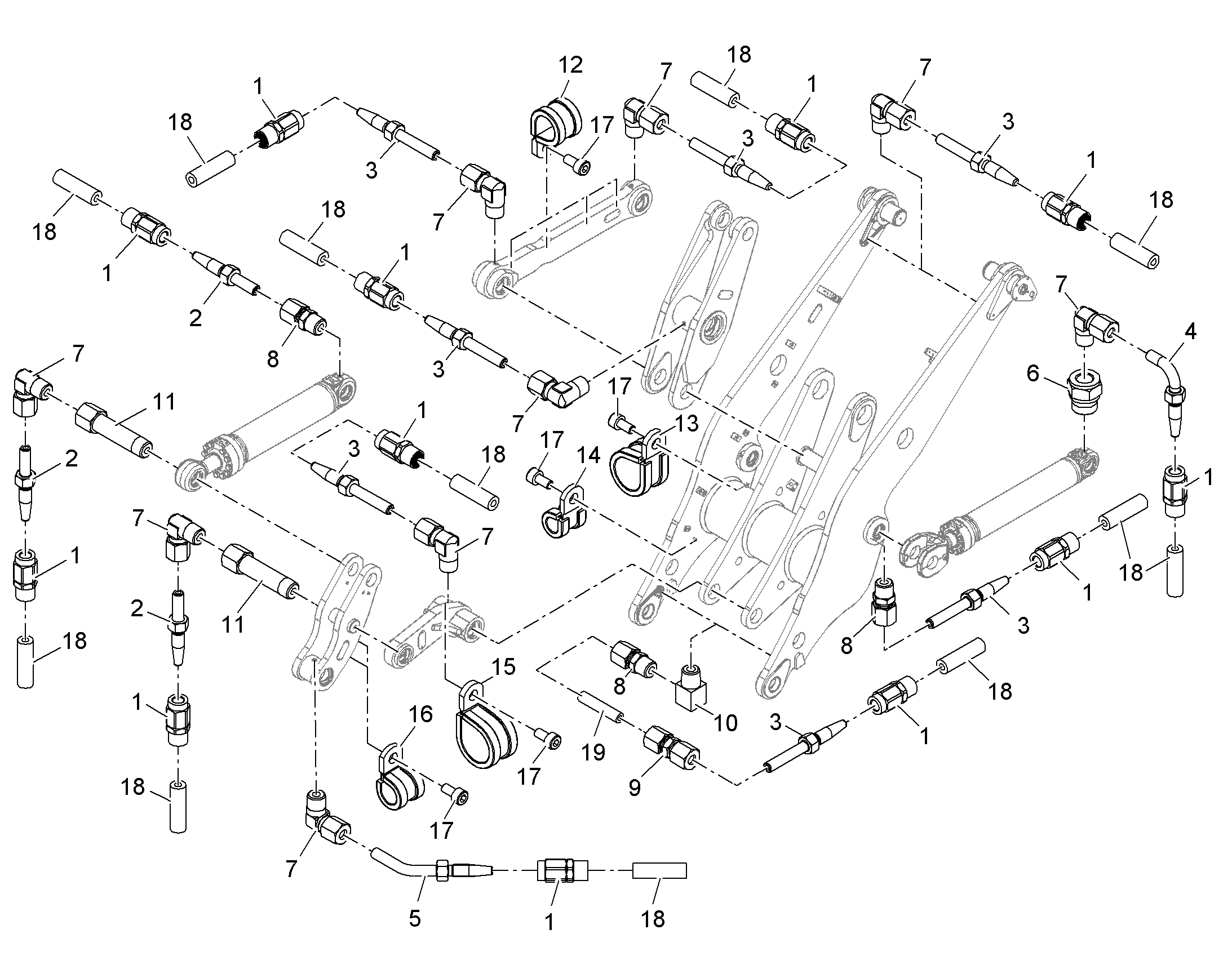 СКОБА ДЛЯ КРЕПЛЕНИЯ ТРУБЫ 9 11066974 LIEBHERR