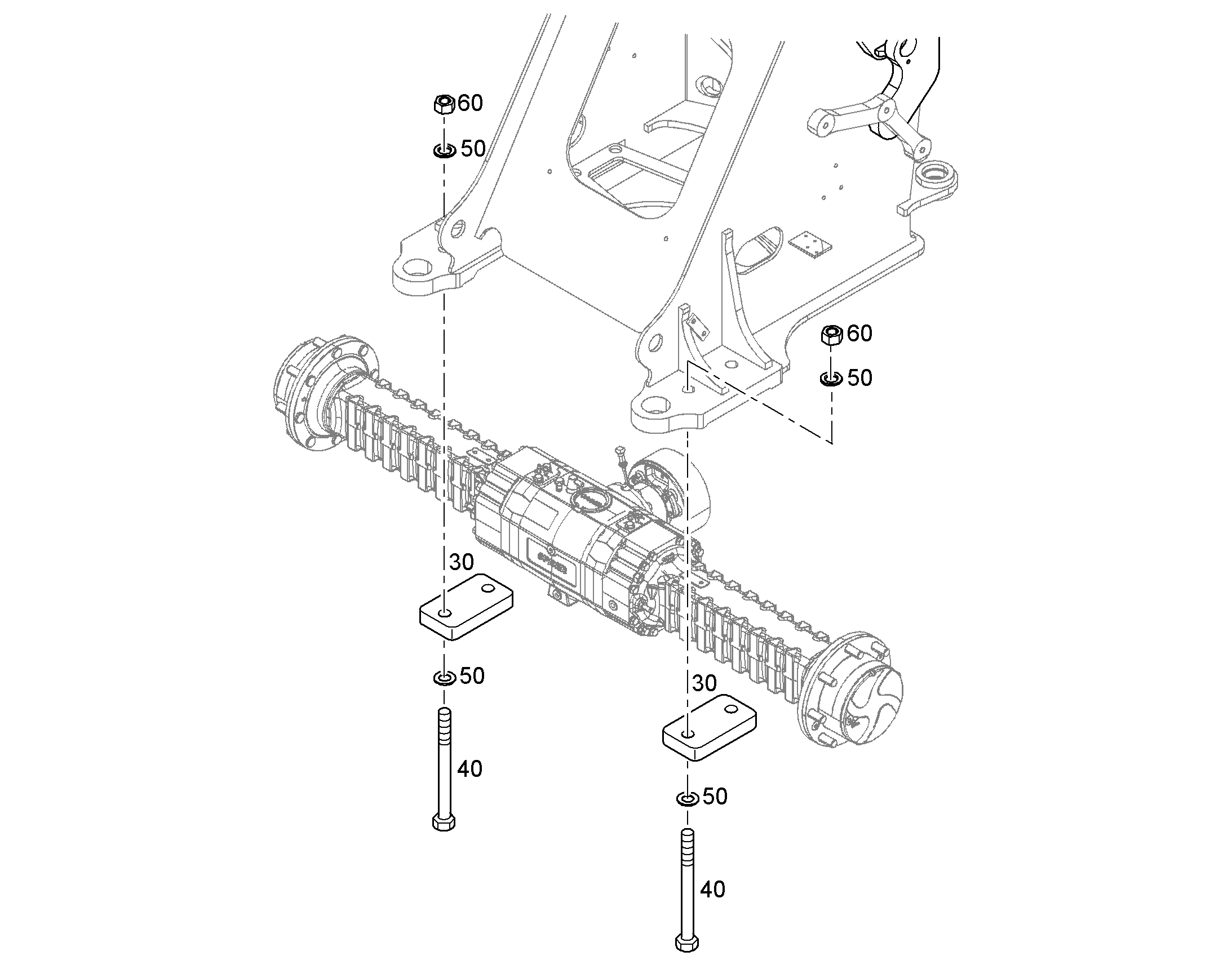 БОЛТ С ШЕСТИГРАННОЙ ГОЛОВКОЙ ISO 4014 M30X280 10.9 FLZN 10286011 LIEBHERR