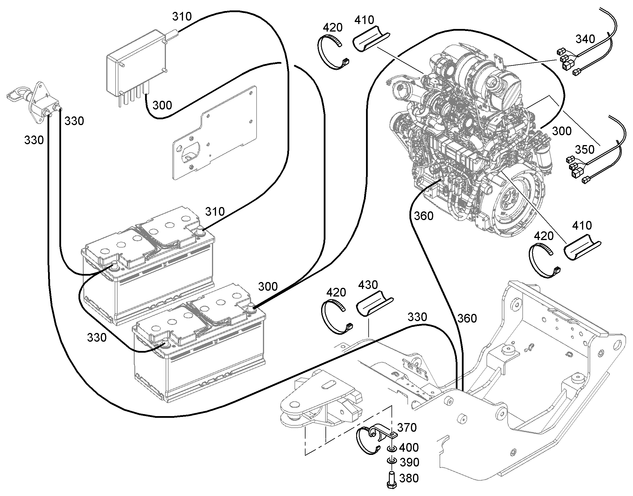 КОМПЛ.КАБЕЛЕЙ ОБРАБОТКА ОГ W176 12438474 LIEBHERR
