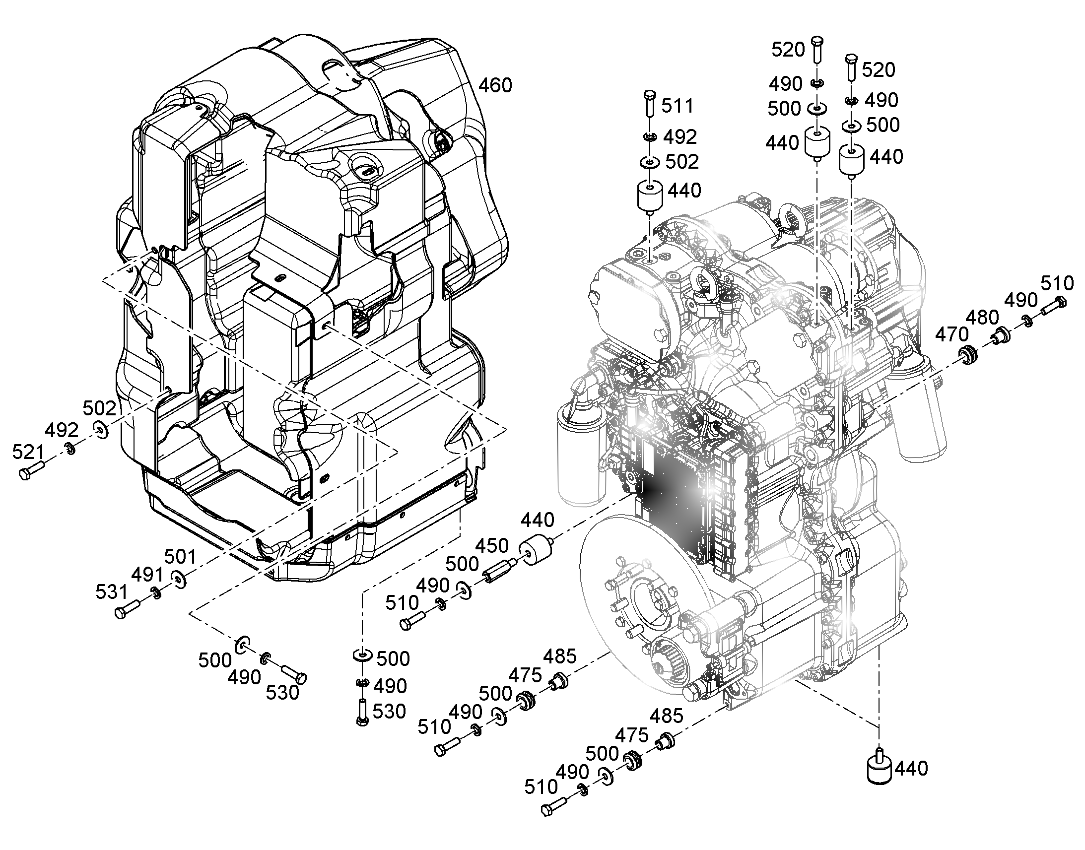ШУМОПОГЛОЩАЮЩИЙ ПАКЕТ 12472088 LIEBHERR