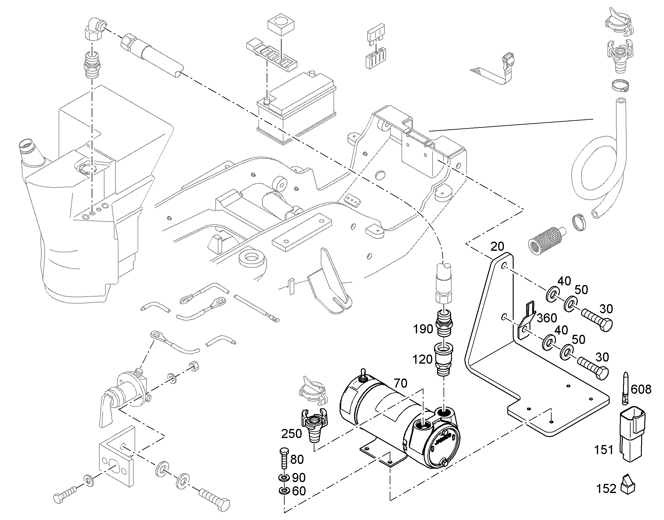 КОРПУС ВТУЛКИ DTP 2-POL 25A 1500V 6205174 LIEBHERR