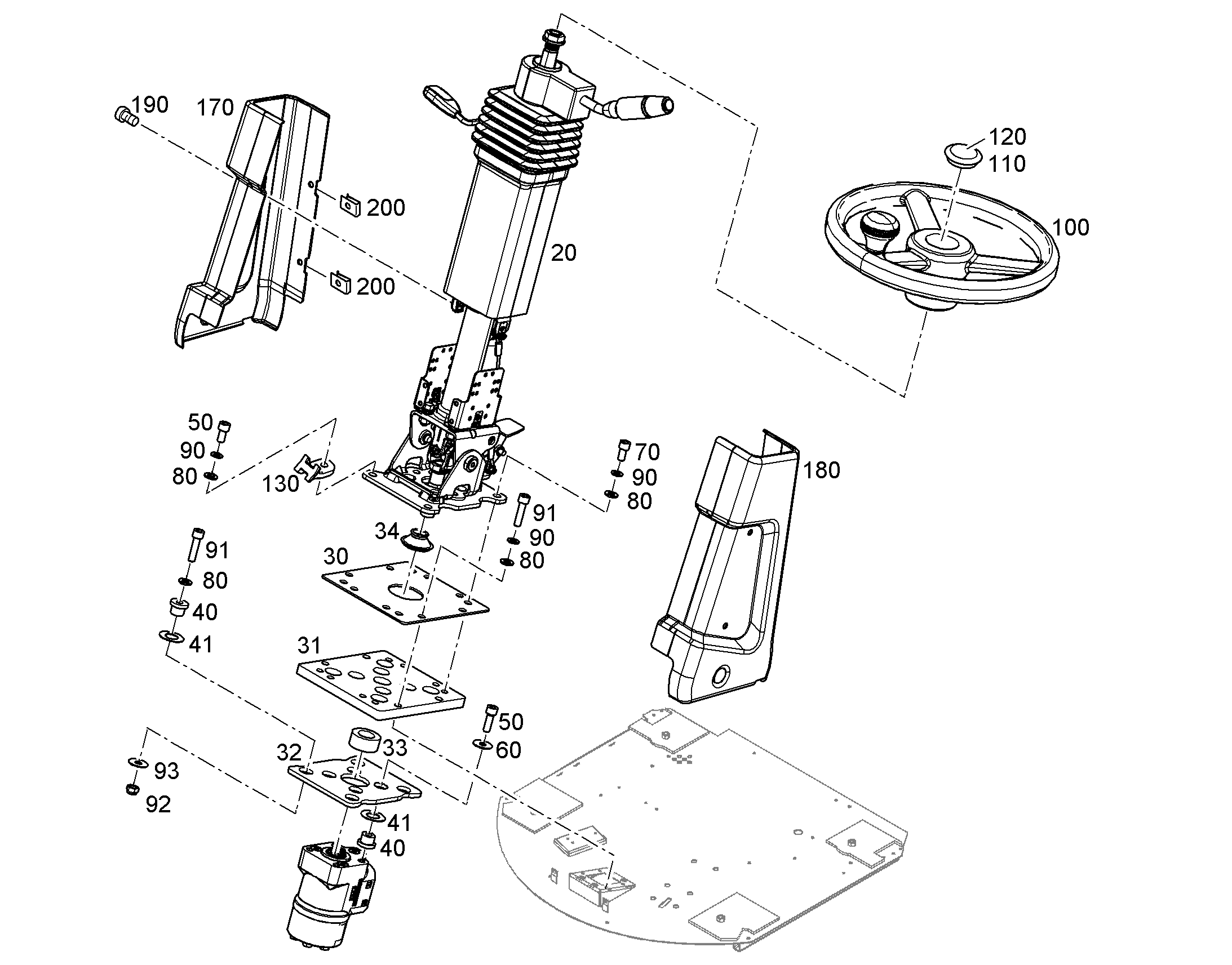 КОЛОНКА РУЛЕВАЯ 12222590 LIEBHERR