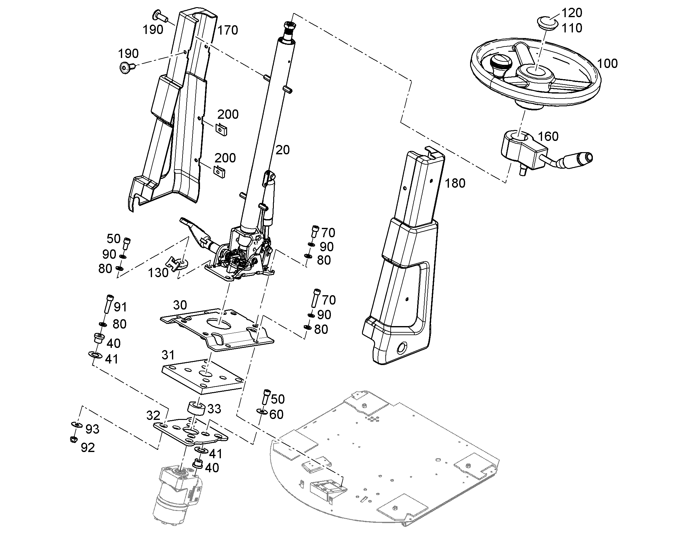 КОЛОНКА РУЛЕВАЯ 12222589 LIEBHERR