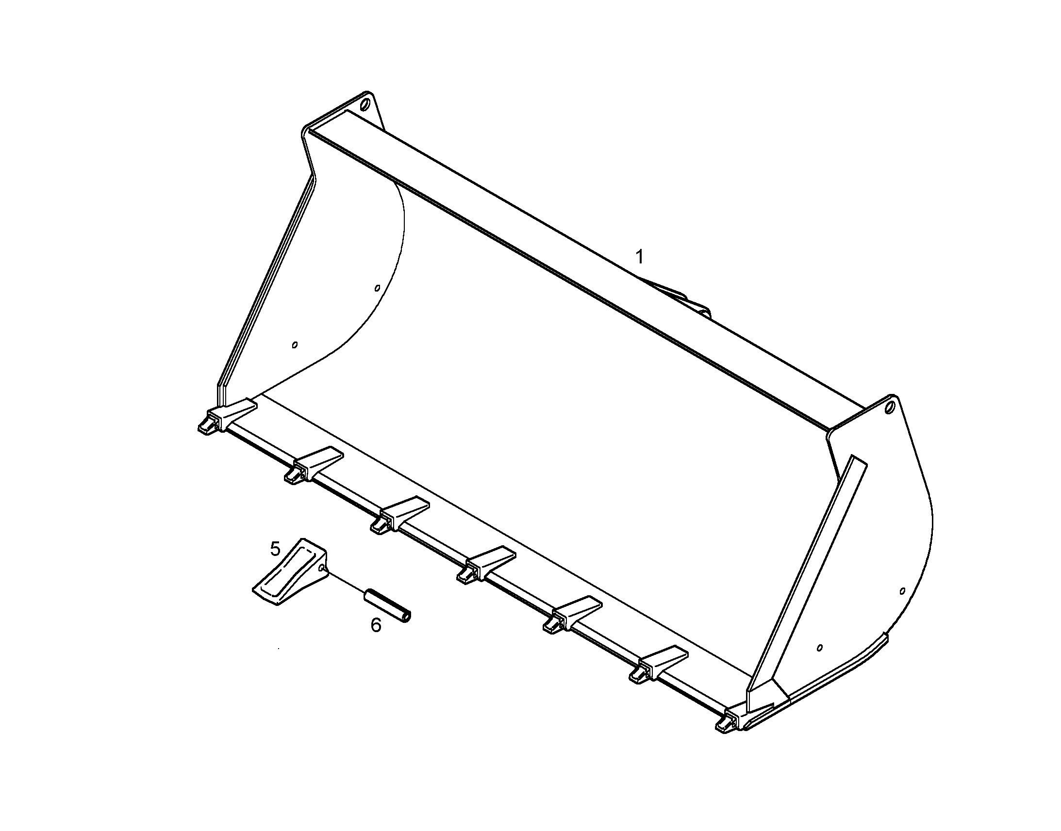 КОВШ 2400mm 1,7m³ 9608536 LIEBHERR