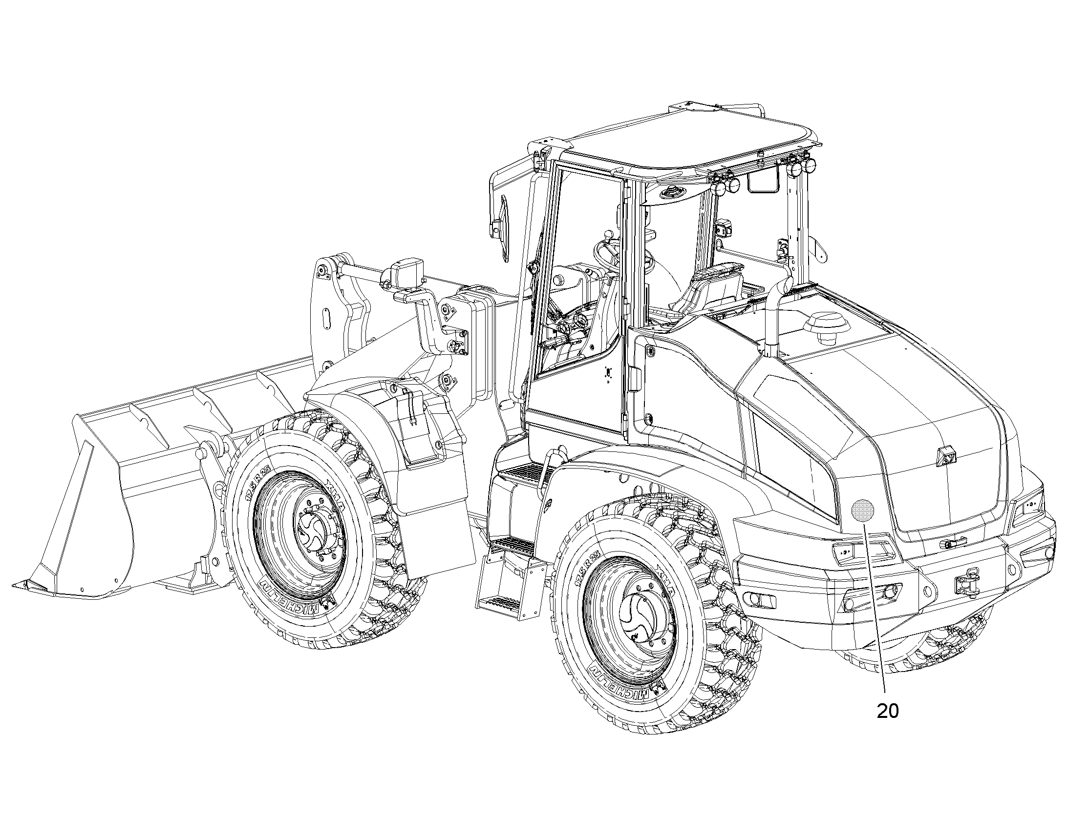 ТАБЛИЧКА 25KM/H Ø200mm 12556673 LIEBHERR