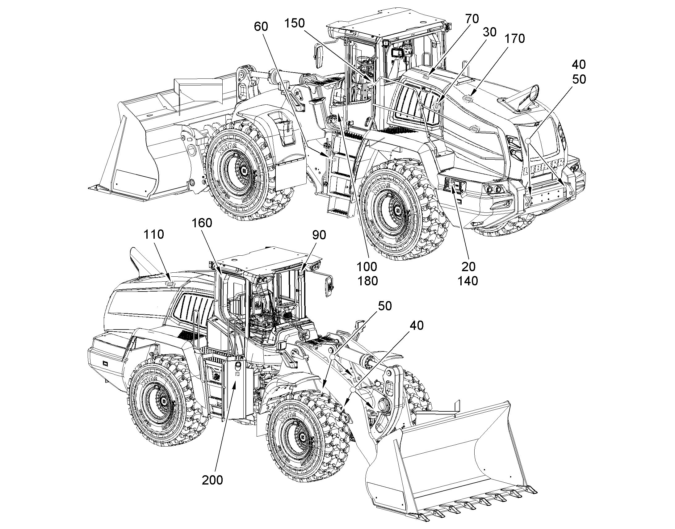 НАКЛЕЙКА 100mmX100mm 11425604 LIEBHERR