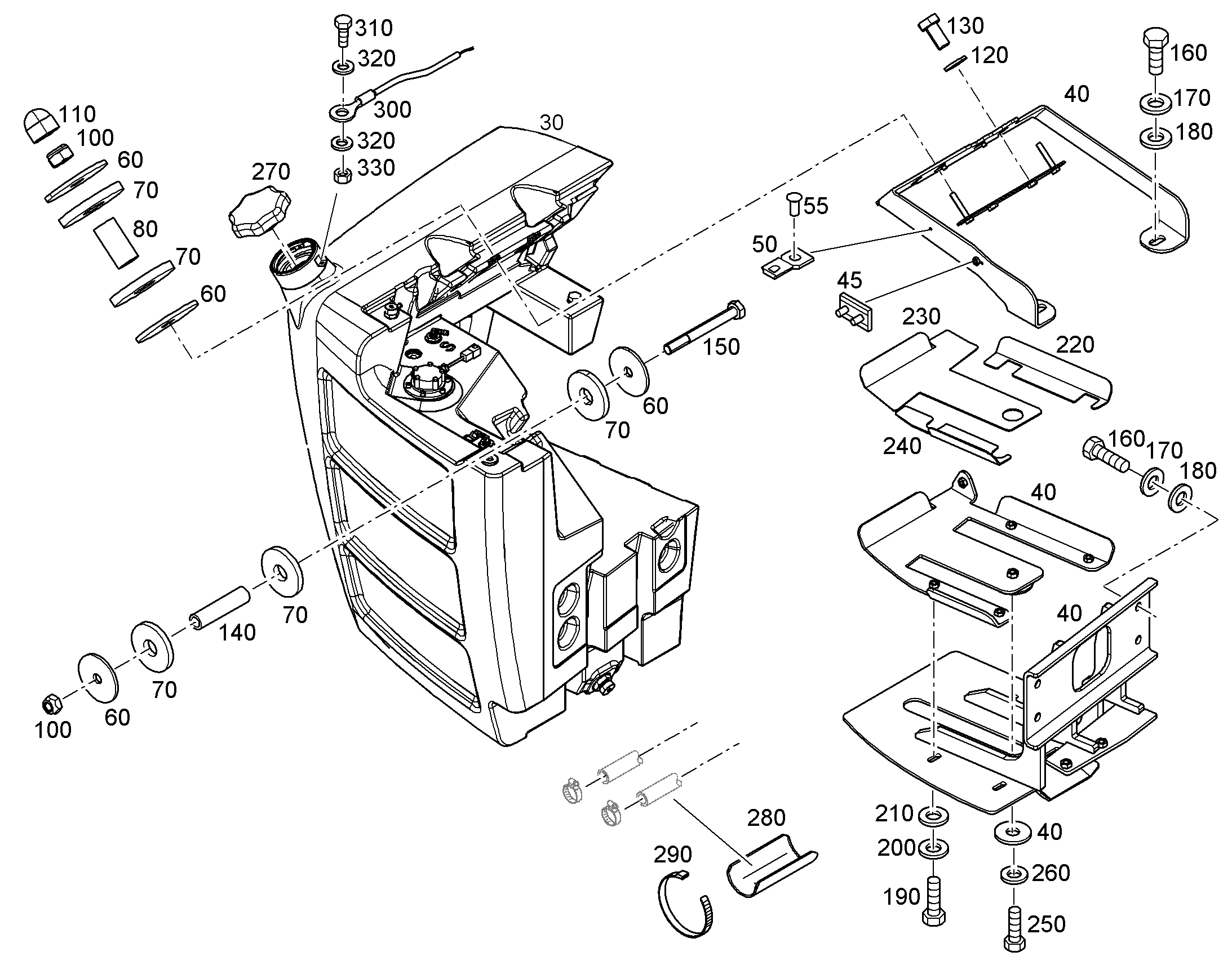 ЗАПОРНОЕ УСТРОЙСТВО БАКА d=80 12213897 LIEBHERR