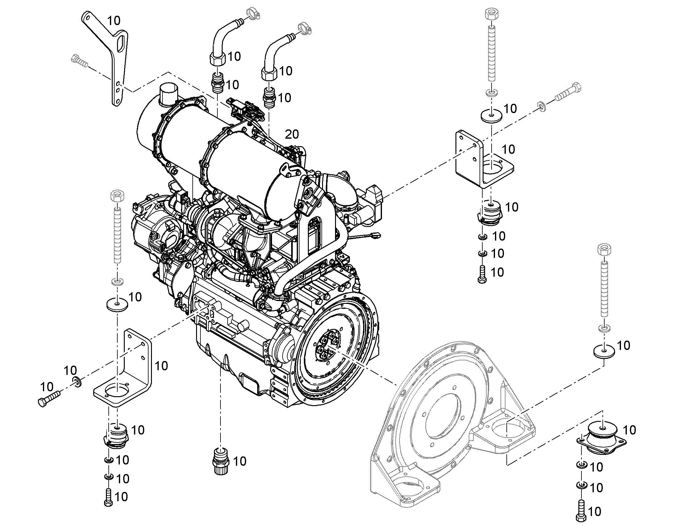 ЧАСТИ ДВИГАТЕЛЬ 12413780 LIEBHERR