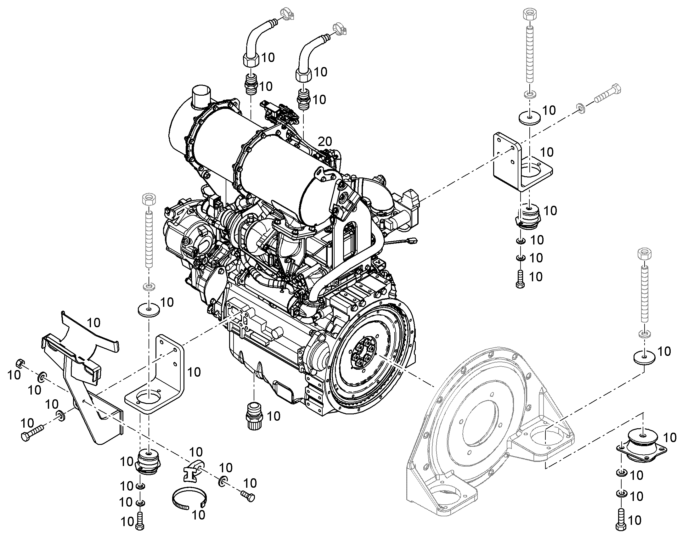 ЧАСТИ ДВИГАТЕЛЬ 11448745 LIEBHERR